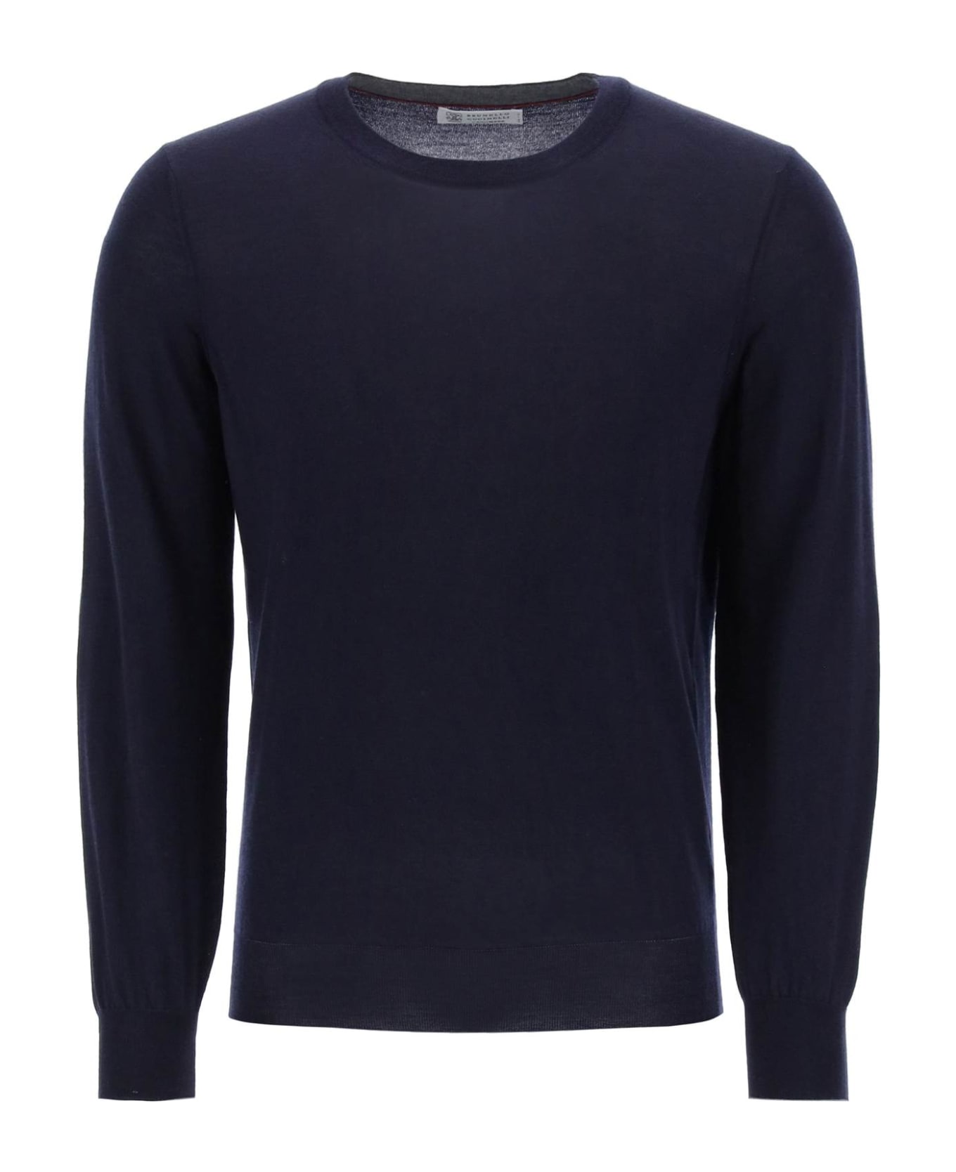 Brunello Cucinelli Wool And Cashmere Blend Sweater - Navy
