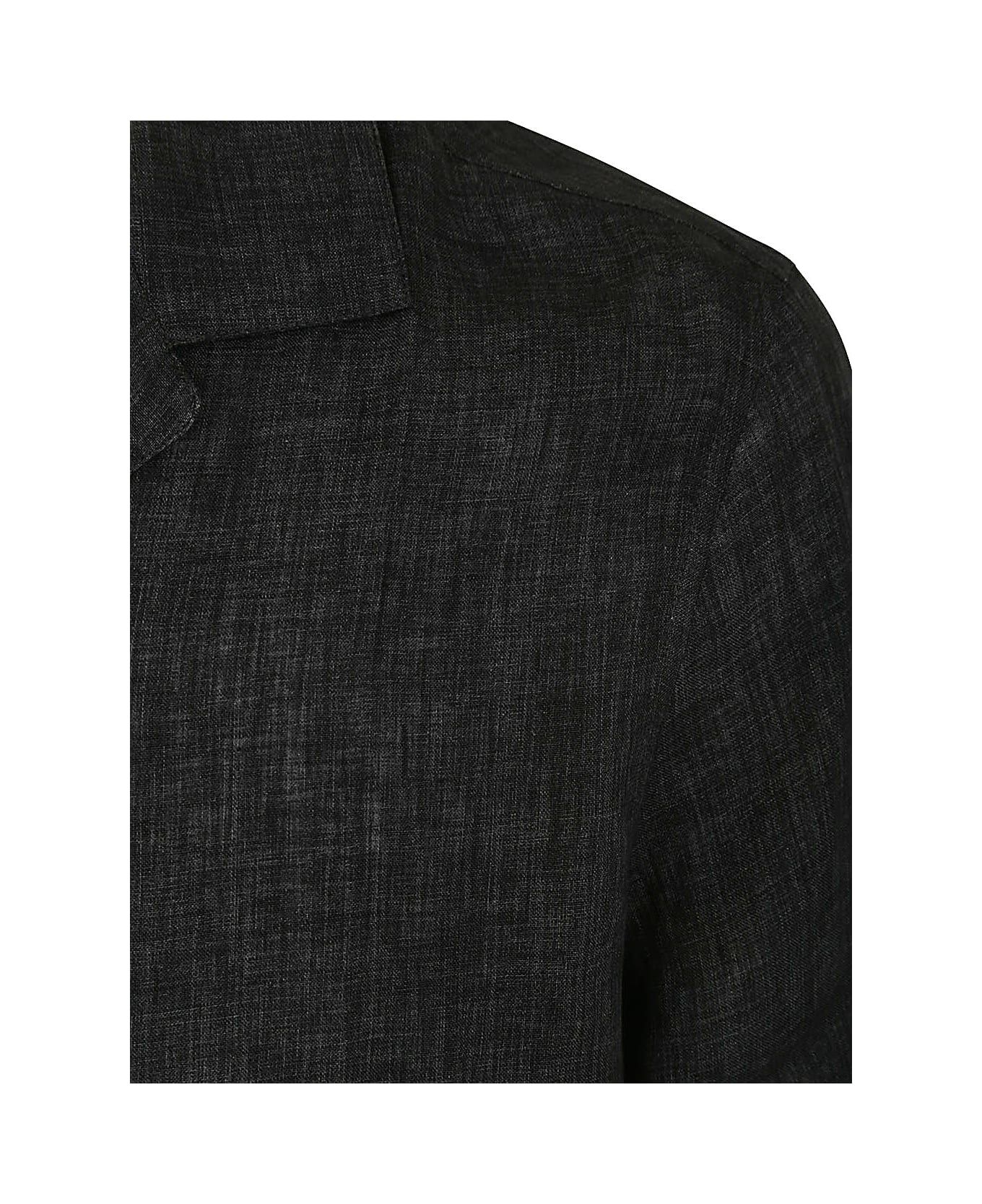 Brunello Cucinelli Chambray Short-sleeved Shirt - Anthracite