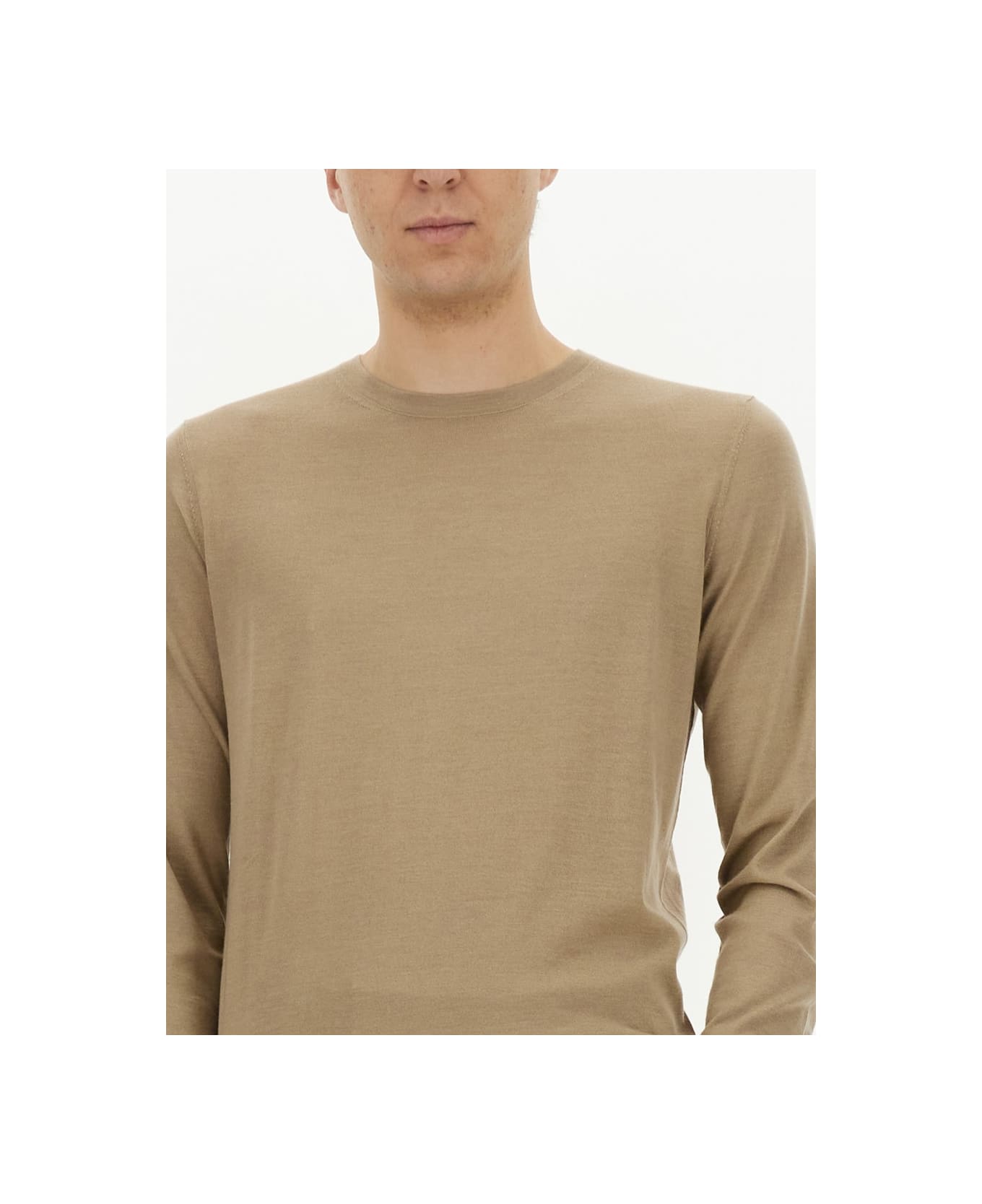 Zegna Cashmere And Silk Sweater - BEIGE