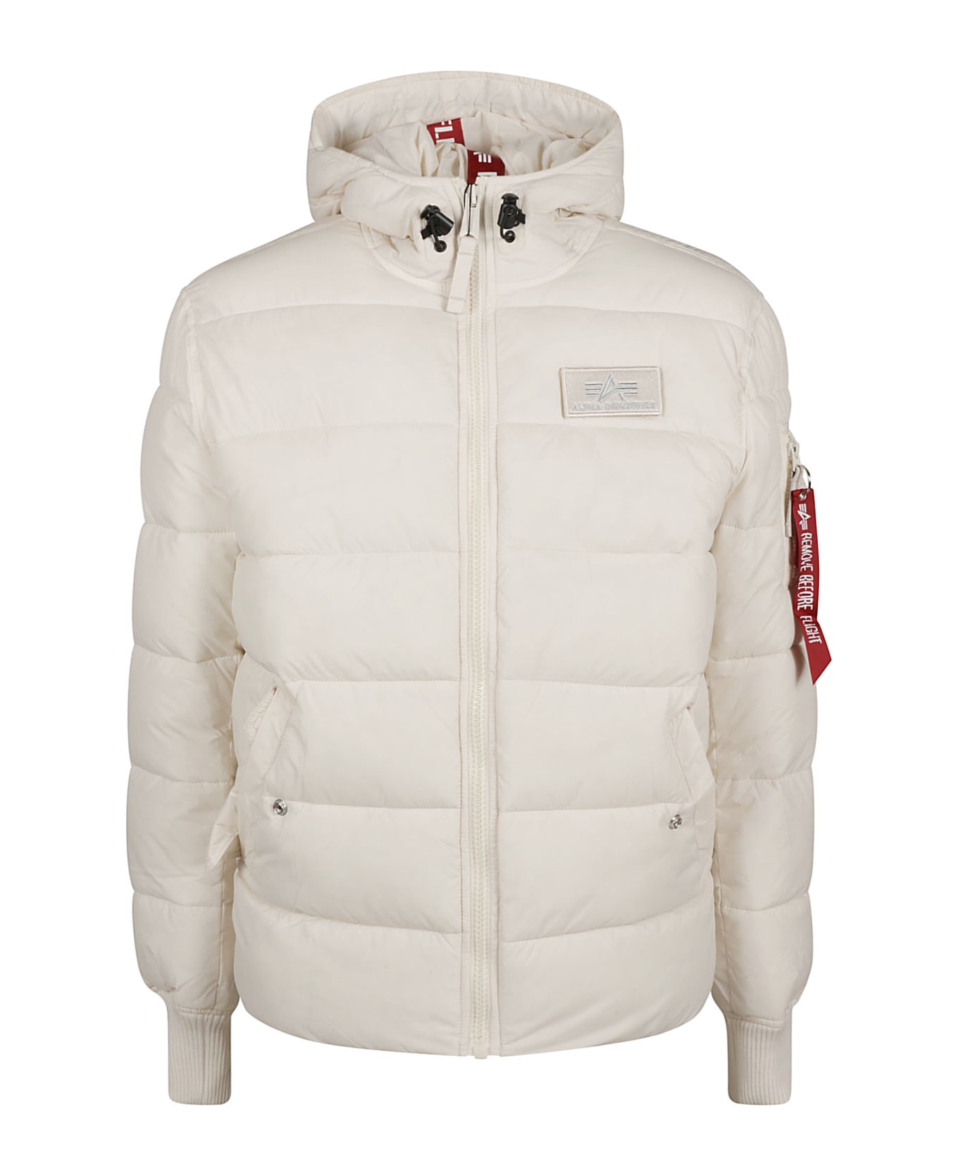 Alpha Industries Logo Patch Padded Jacket - White