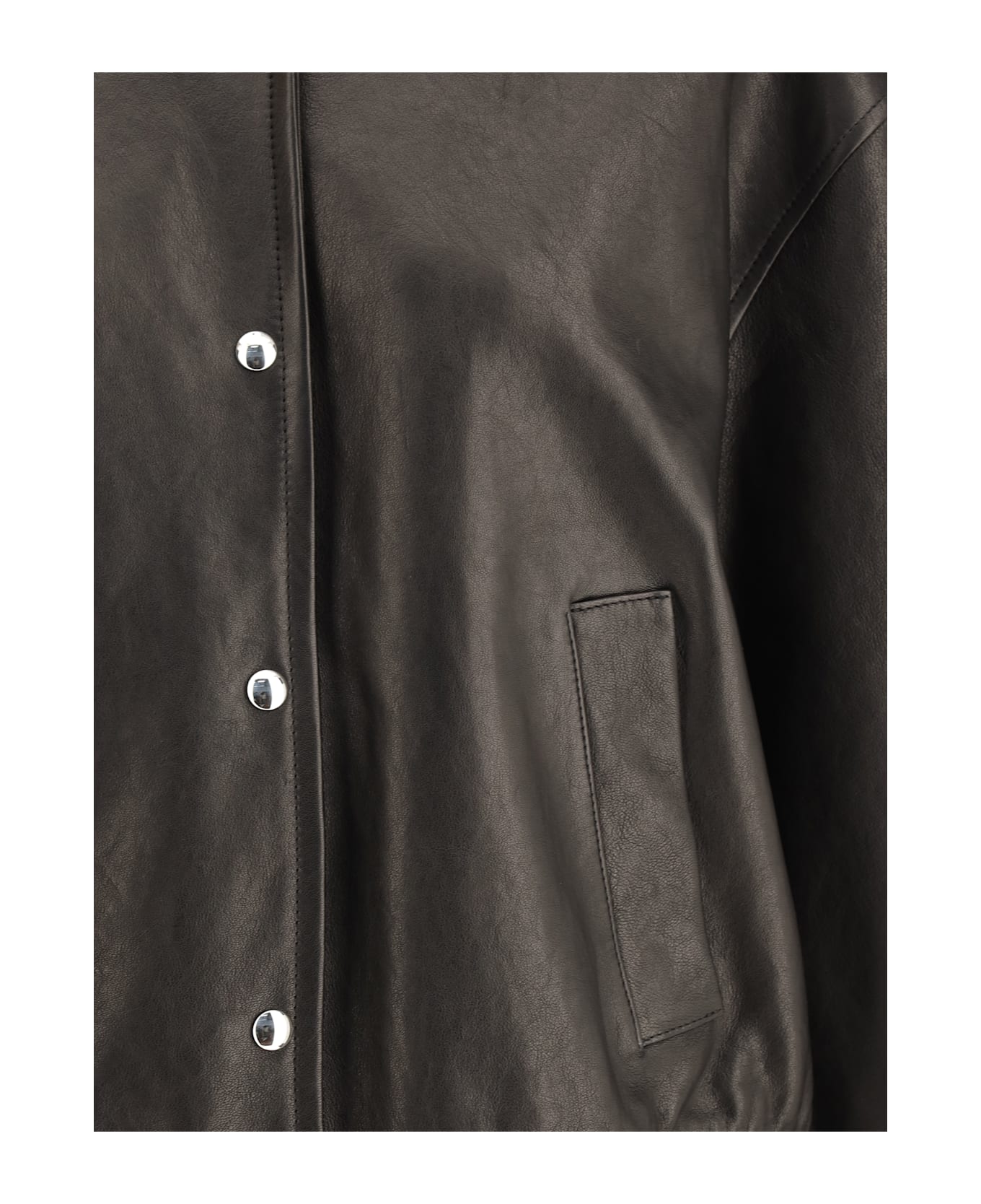 Khaite Spence Leather Jacket - BLACK