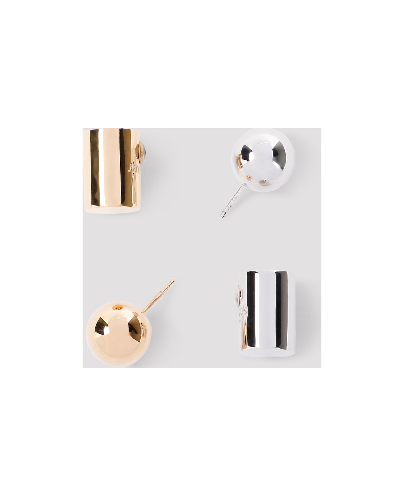 Jacquemus Les Boucles Perlina Earrings - Gold Silver