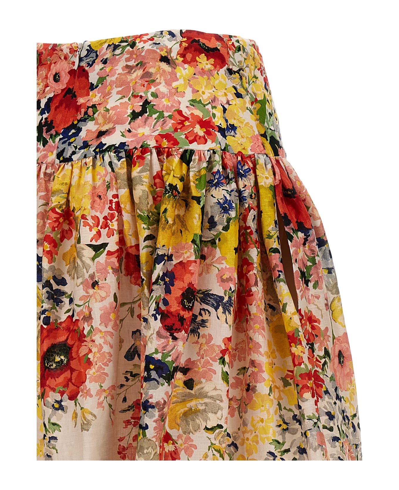 Zimmermann 'alight Basque Midi' Skirt - Multicolor