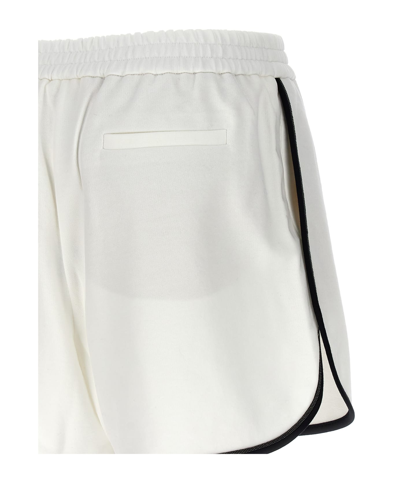 Brunello Cucinelli 'monile' Shorts - White/Black ショートパンツ