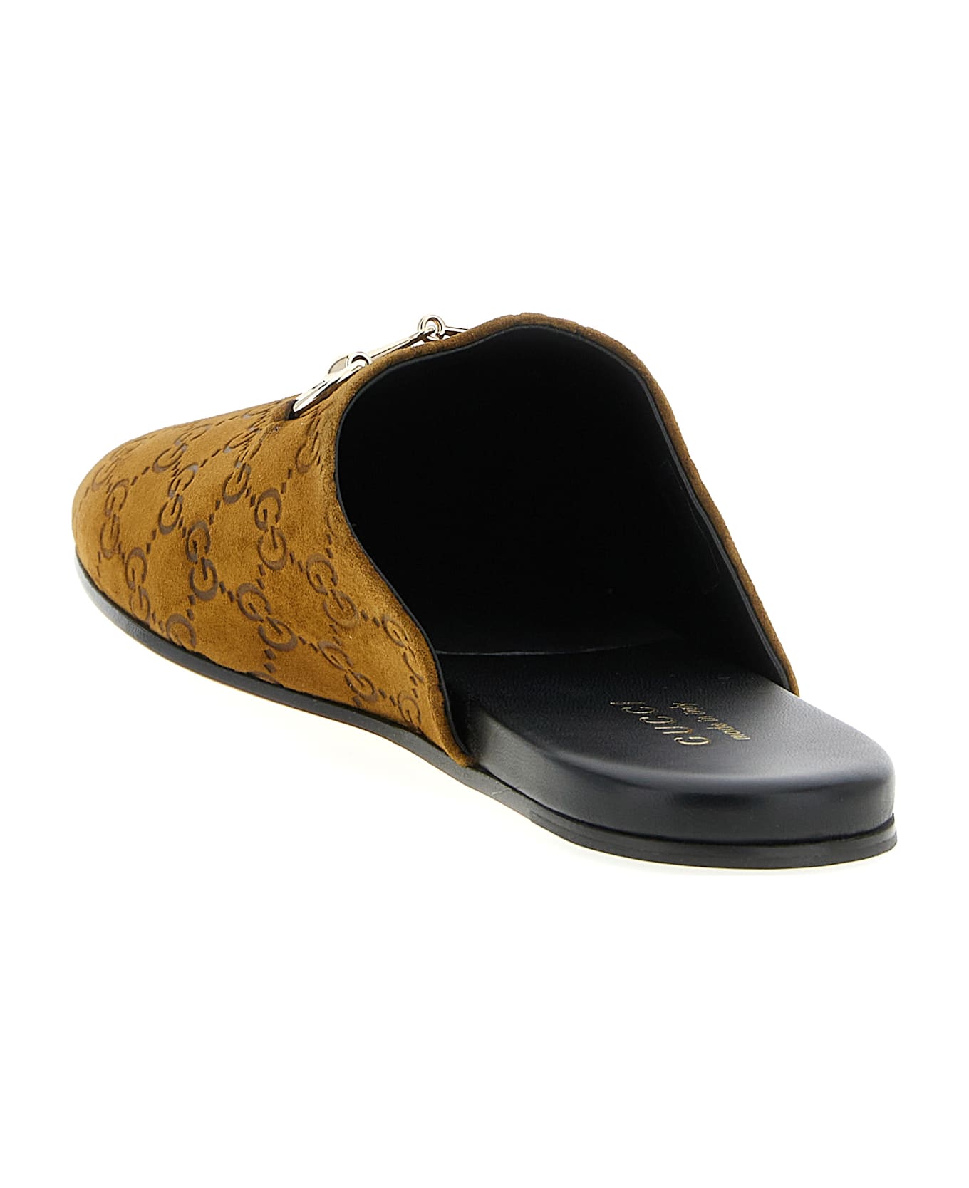 Gucci Sabot Suede Horsebit - Brown
