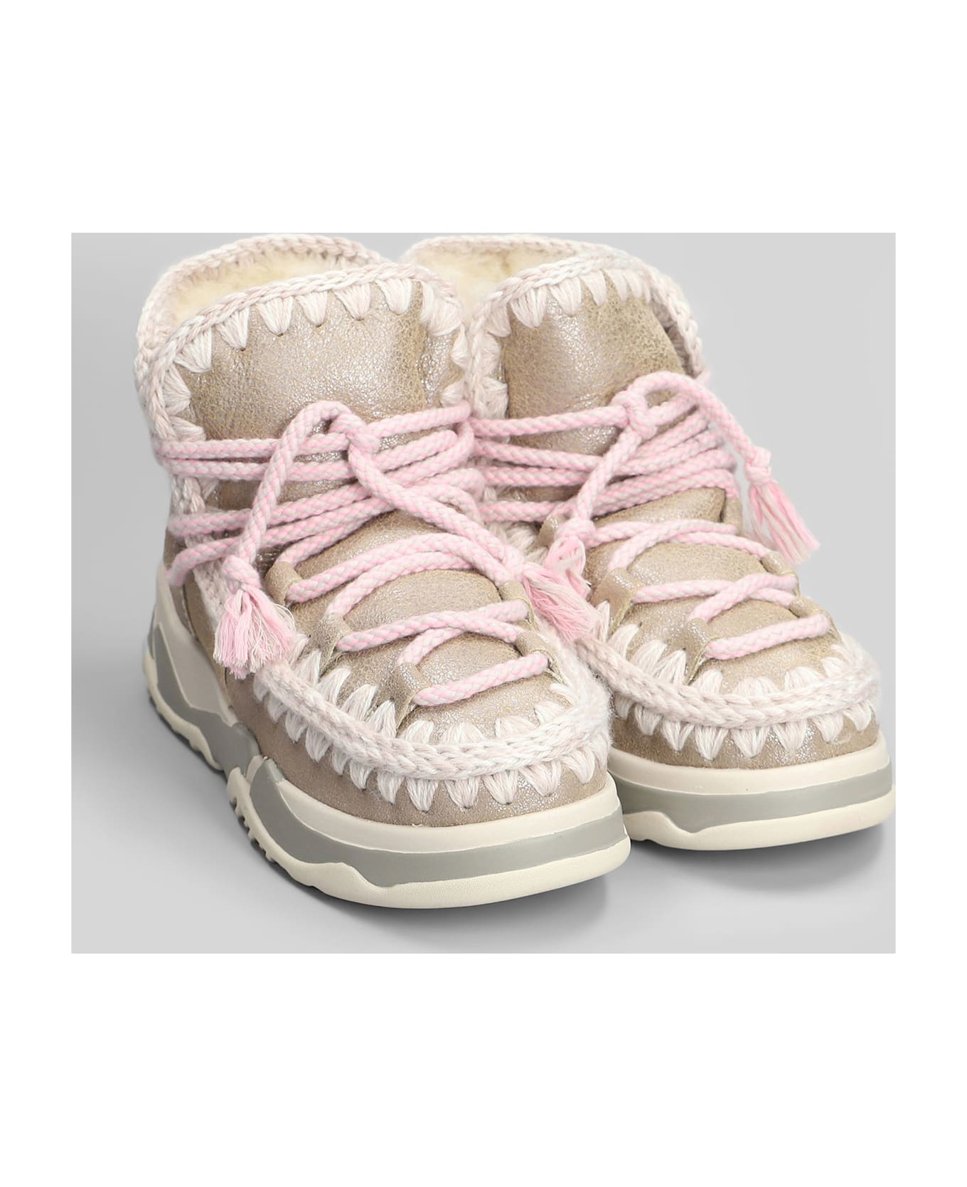 Mou Trainer 02 Scoubidoo Sneakers In Beige Leather - beige