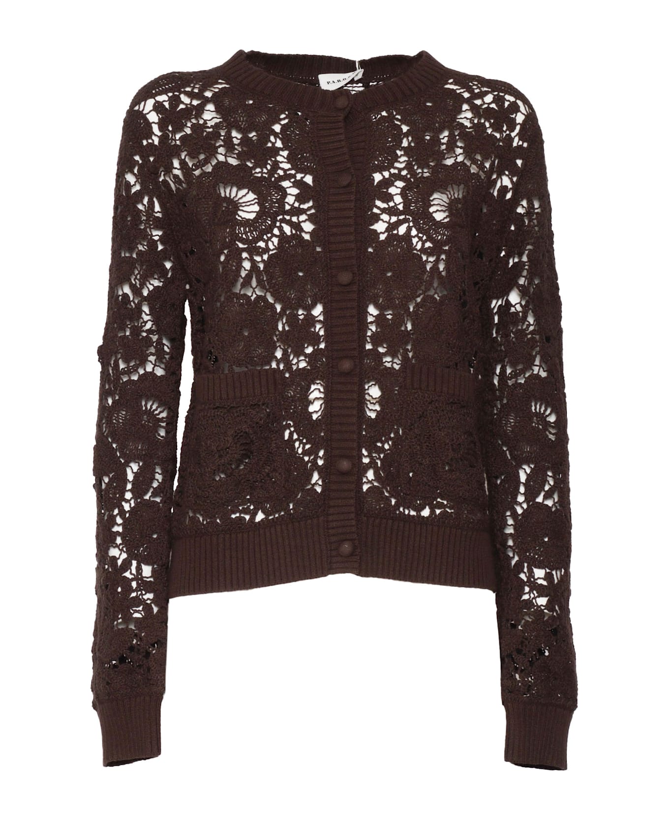 Parosh Cardigan - BROWN