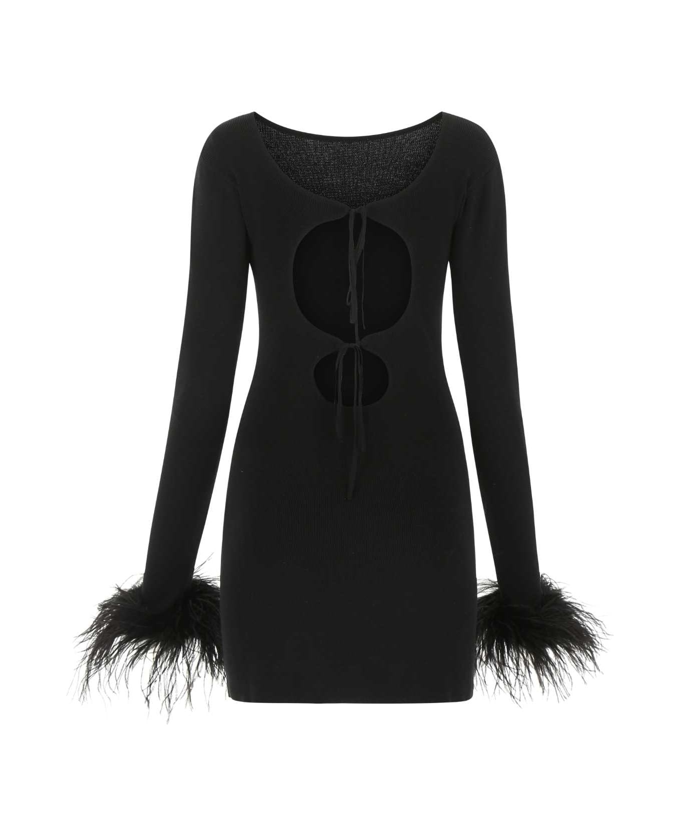 Magda Butrym Black Stretch Cotton Blend Mini Dress - BLACK
