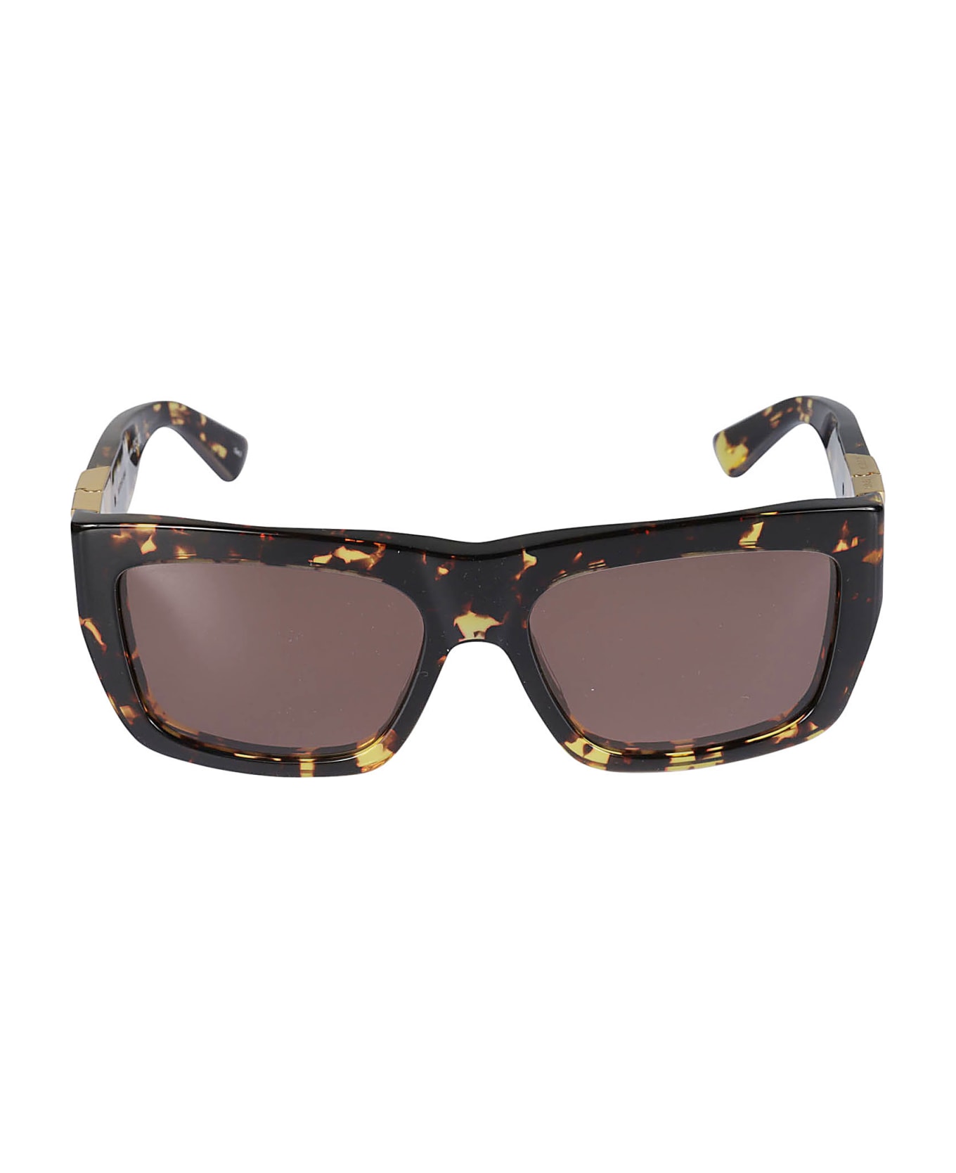 Bottega Veneta Eyewear Bold Rectangular Sunglasses - 002 havana havana brown