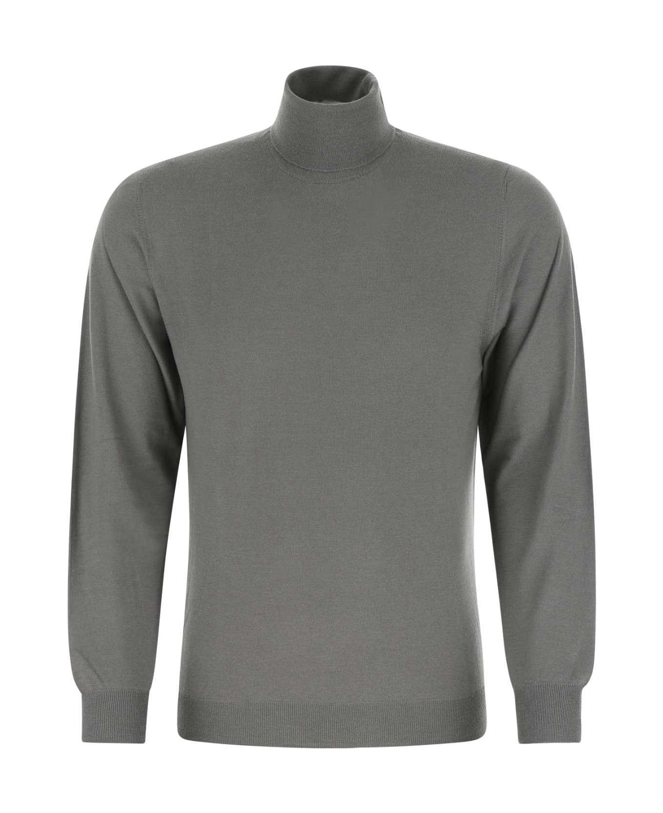 Fedeli Grey Wool Sweater - 51 ニットウェア