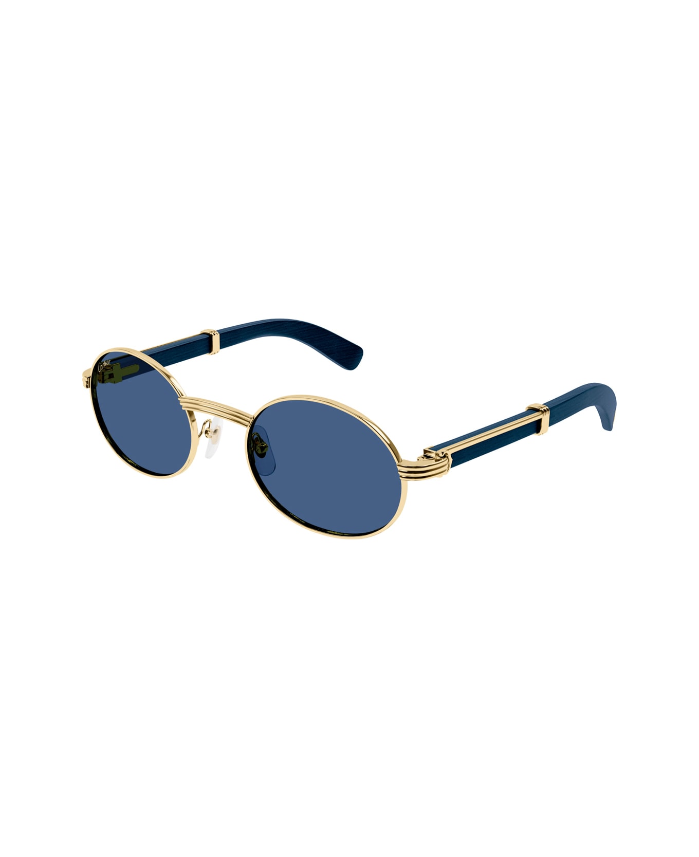 Cartier Eyewear Cartier Ct0464s Première De Cartier 004 Gold Blue Sunglasses - Oro