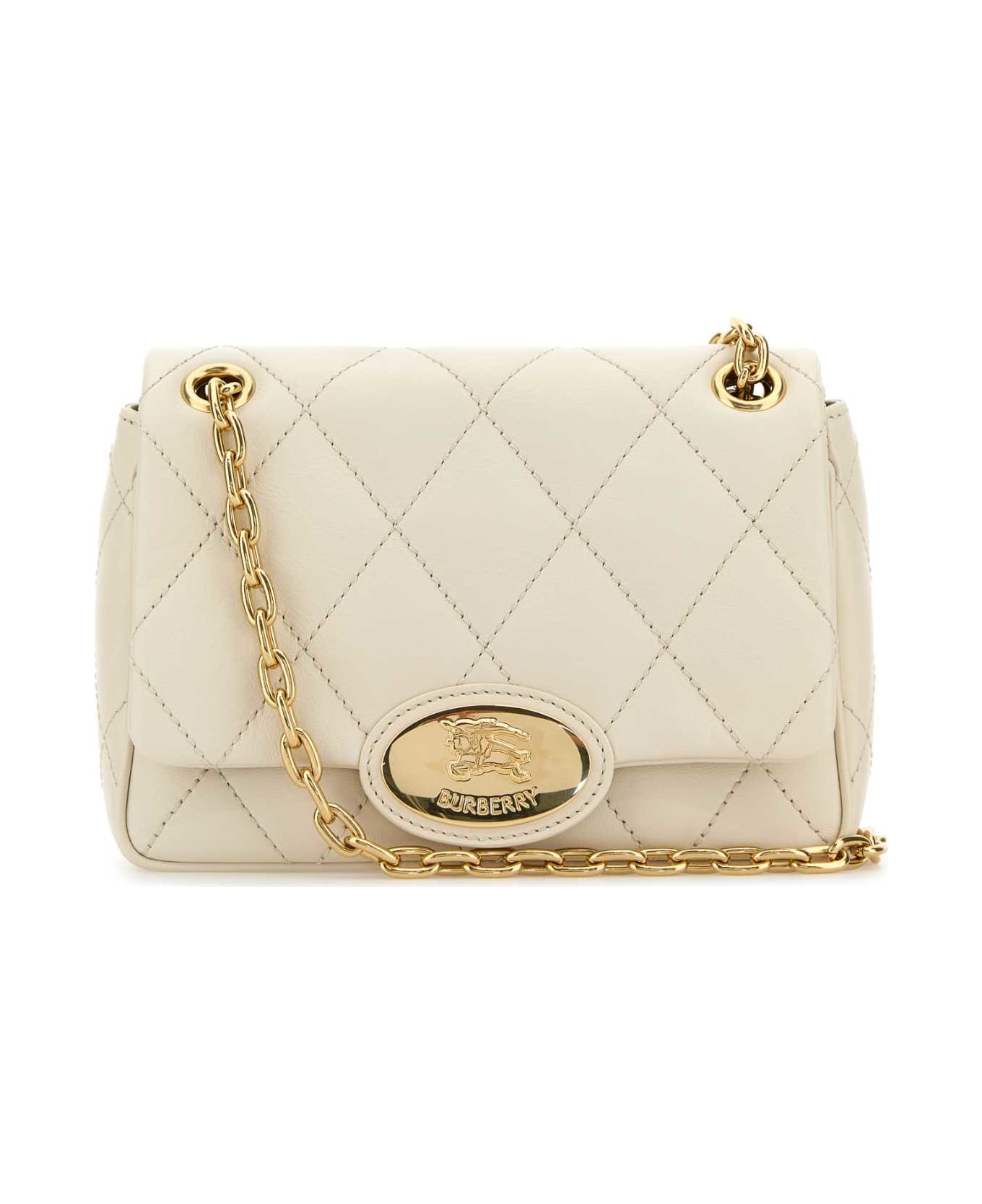 Burberry Ivory Leather Small Strand Shoulder Bag - SOAP