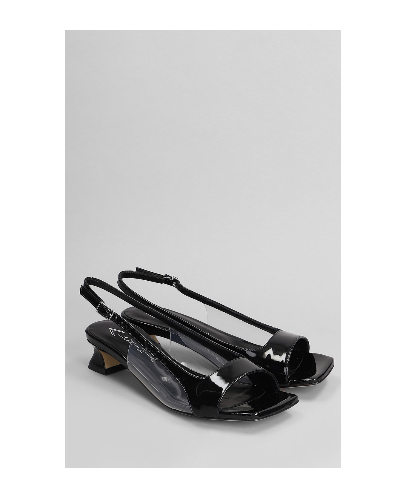 Alchimia Sandals In Black Patent Leather - black
