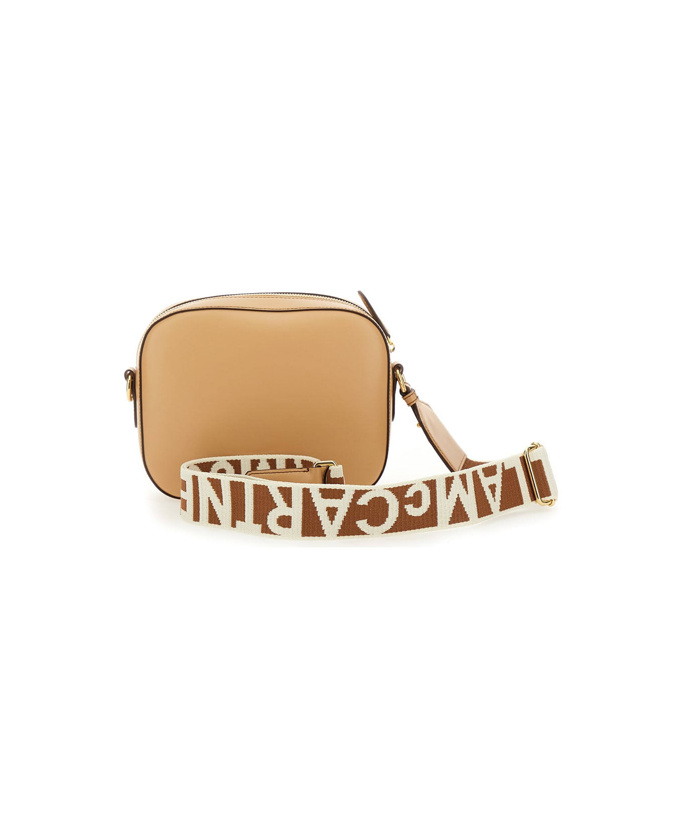Stella McCartney Crossbody Bag With Perforated Logo - Beige