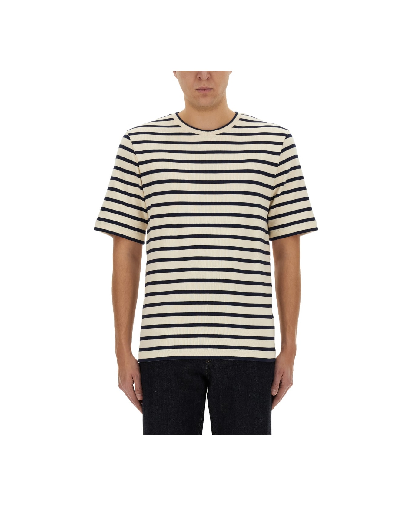 Jil Sander Striped T-shirt - Bianco Nero