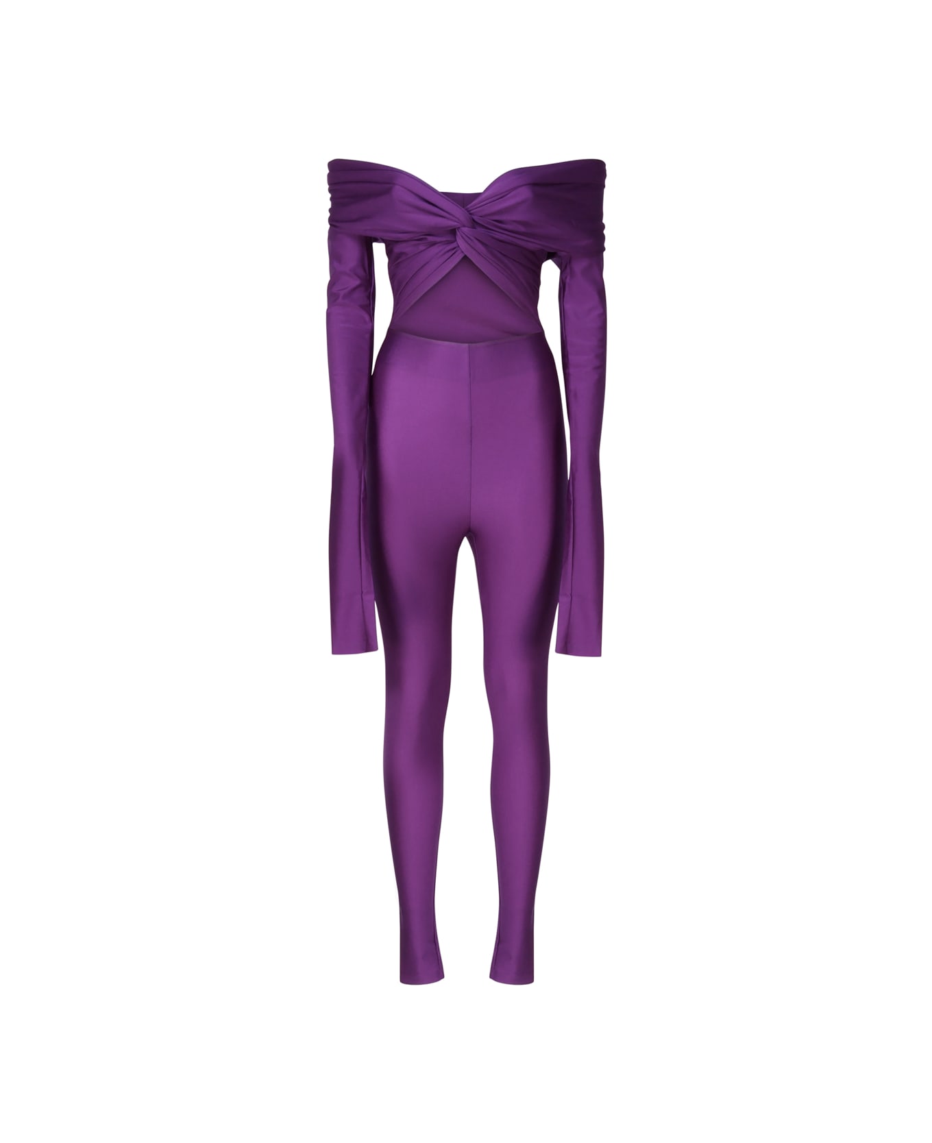 The Andamane Jumpsuit With Knotted Top - Purple ジャンプスーツ