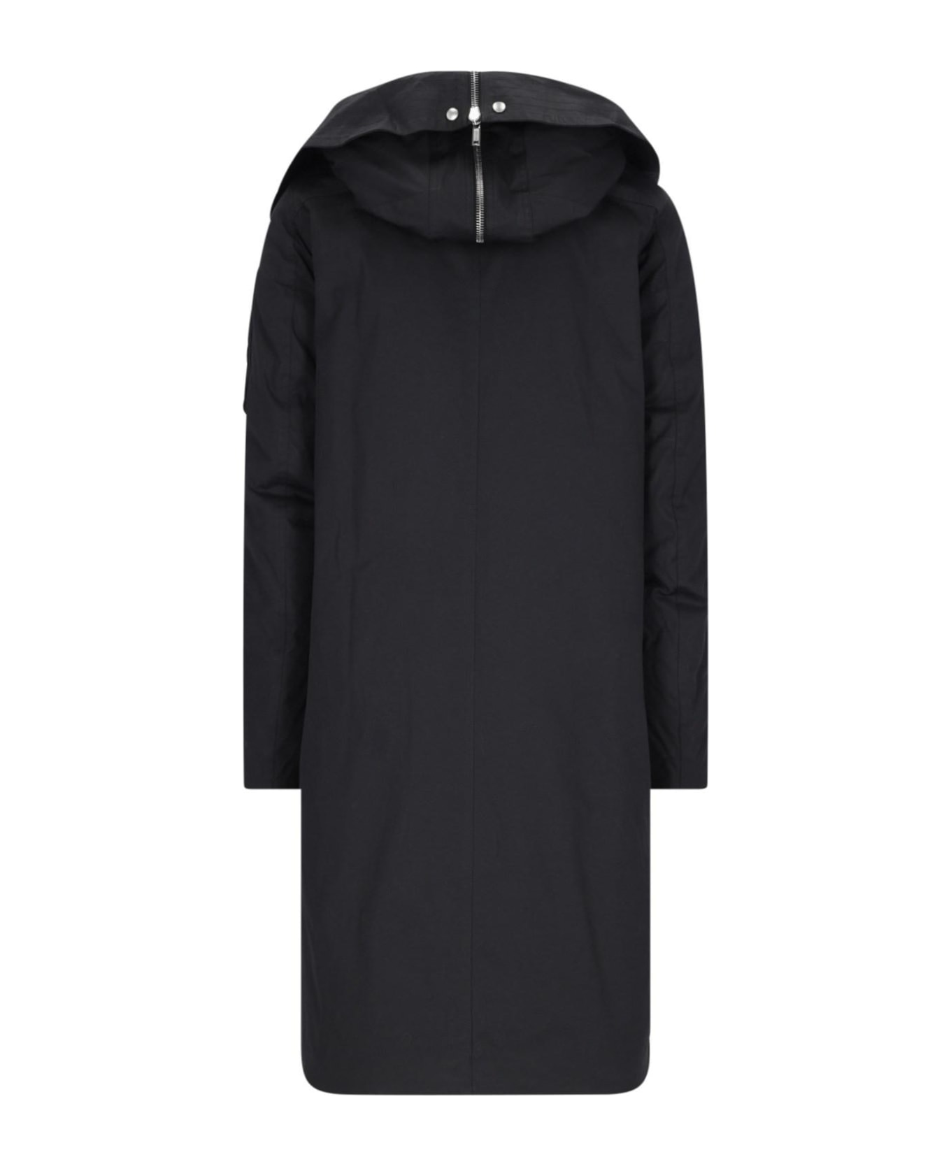 Rick Owens Maxi Hooded Parka - BLACK