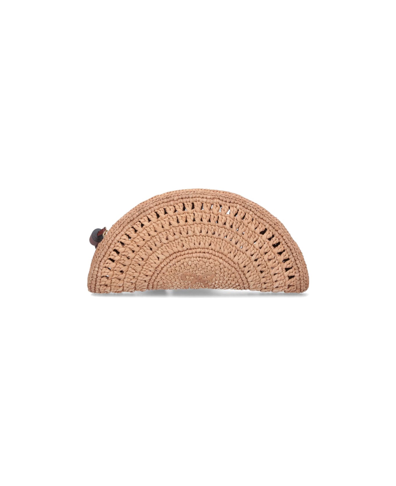 Anya Hindmarch "half Moon Bow" Clutch - Beige