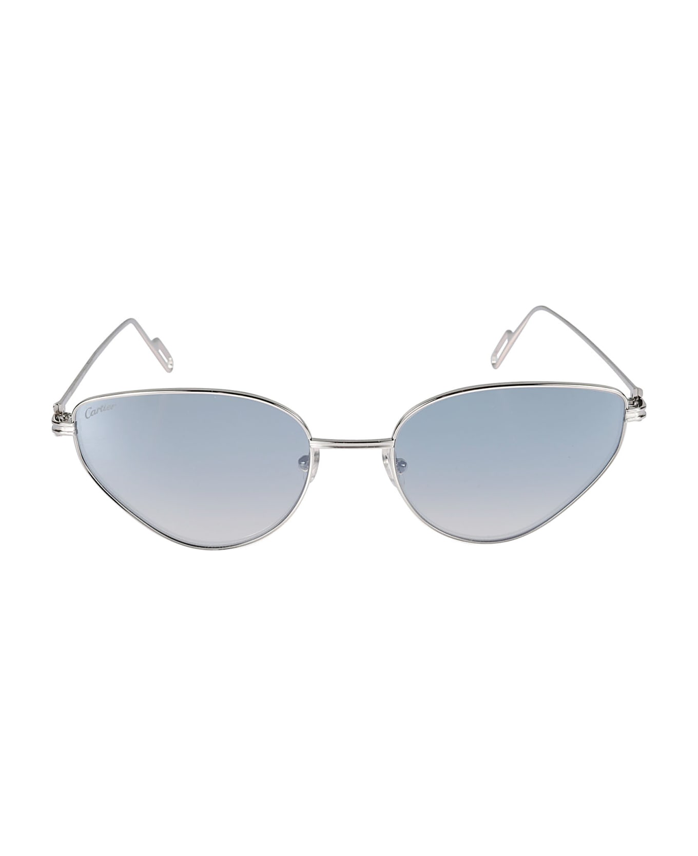 Cartier Eyewear Cat-eye Sunglasses - 006 silver silver blue サングラス