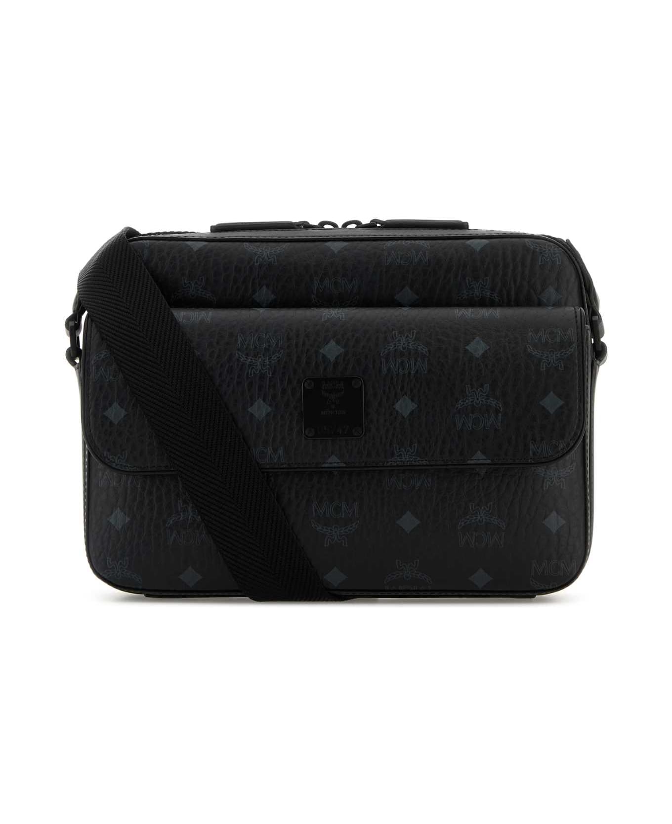 MCM Printed Canvas Aren Messenger Crossbody Bag - BK