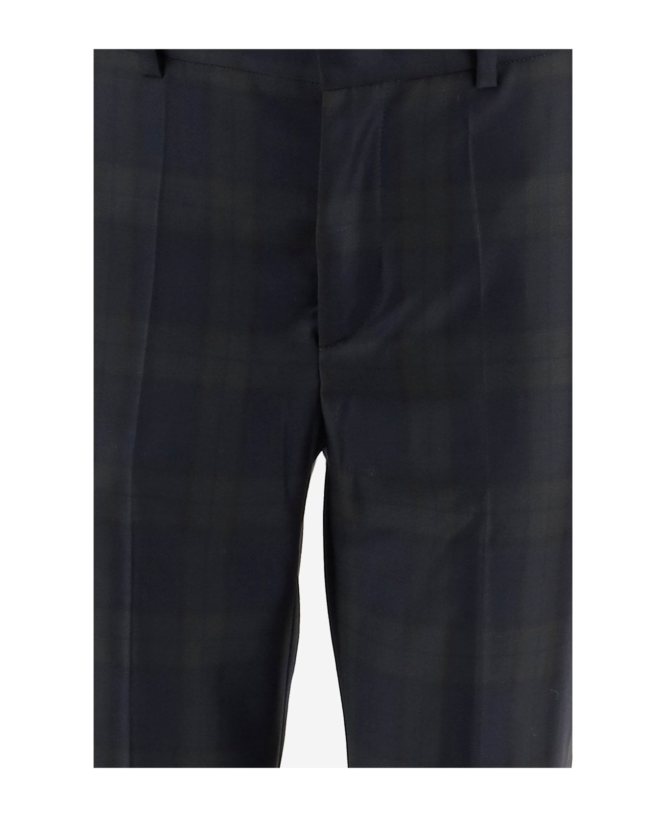 Sa Su Phi Angela Tartan Wool Pants With Turn-ups - Red