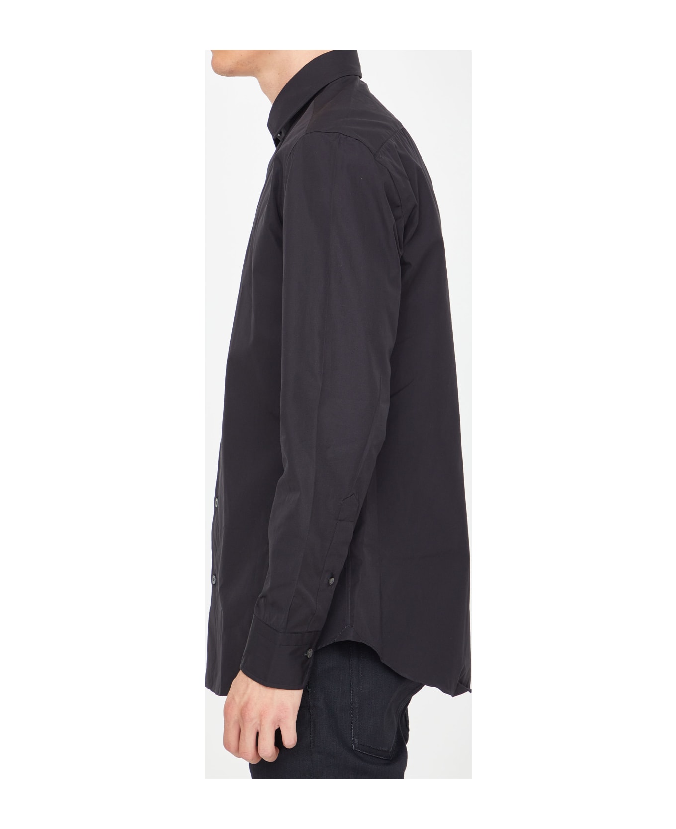 Salvatore Piccolo Black Cotton Shirt - BLACK シャツ