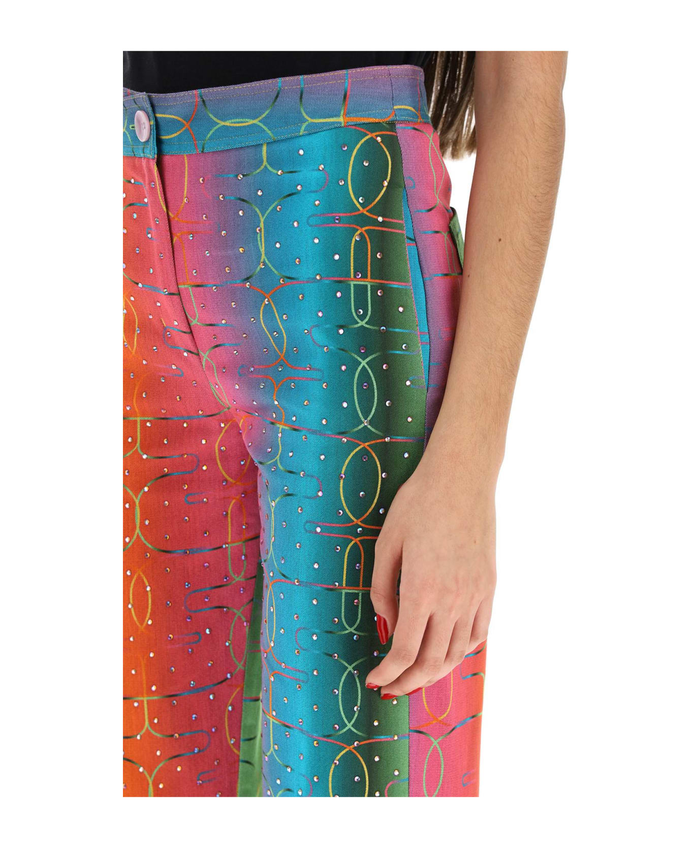 SIEDRES 'bery' Multicolor Rhinestone Pants - MULTI ボトムス