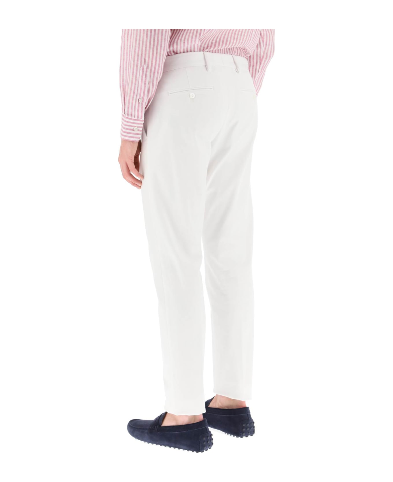 Agnona Cotton Chino Pants - WHITE (White)