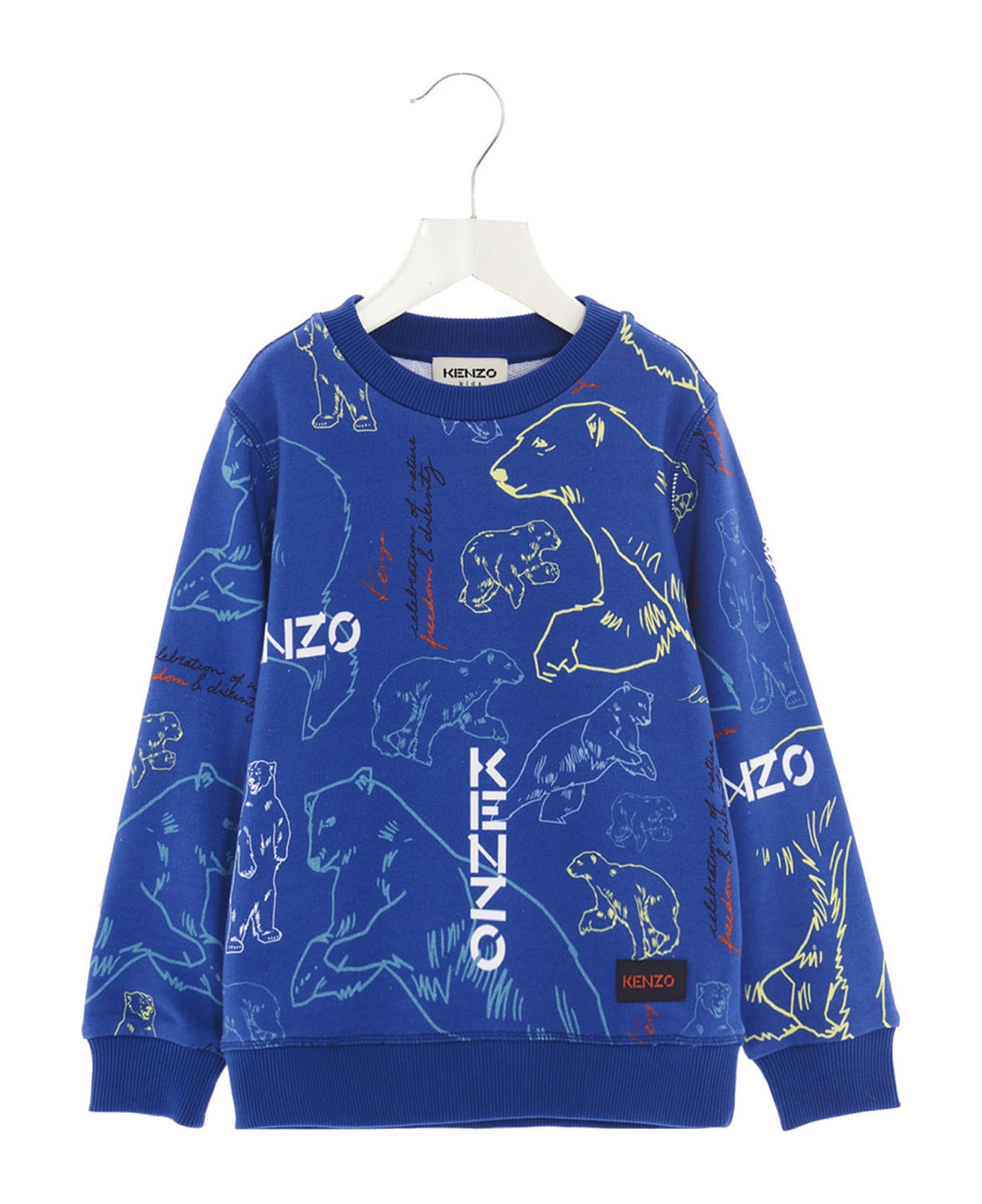 Kenzo Kids Logo Print Sweatshirt - Blue