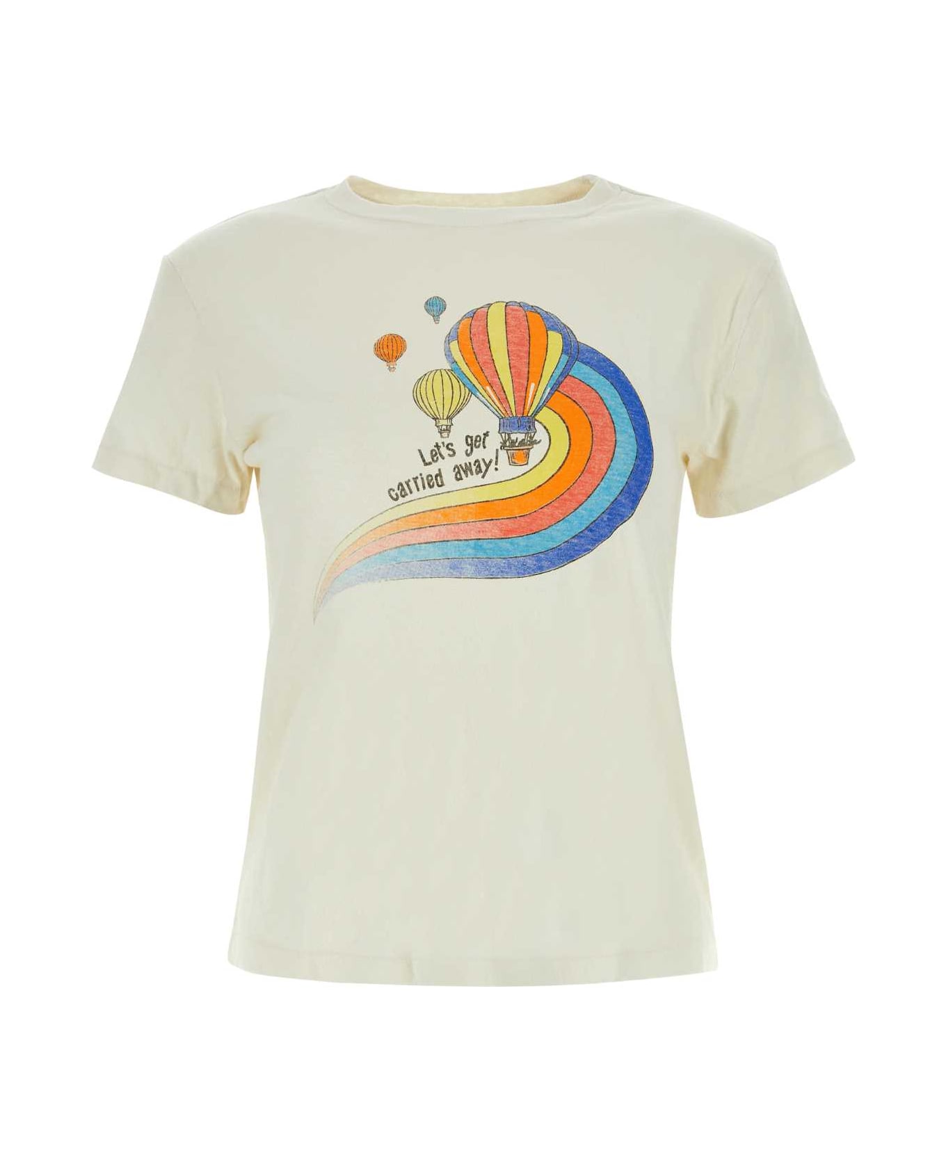 RE/DONE Chalk Cotton T-shirt - VINTAGEWHITE