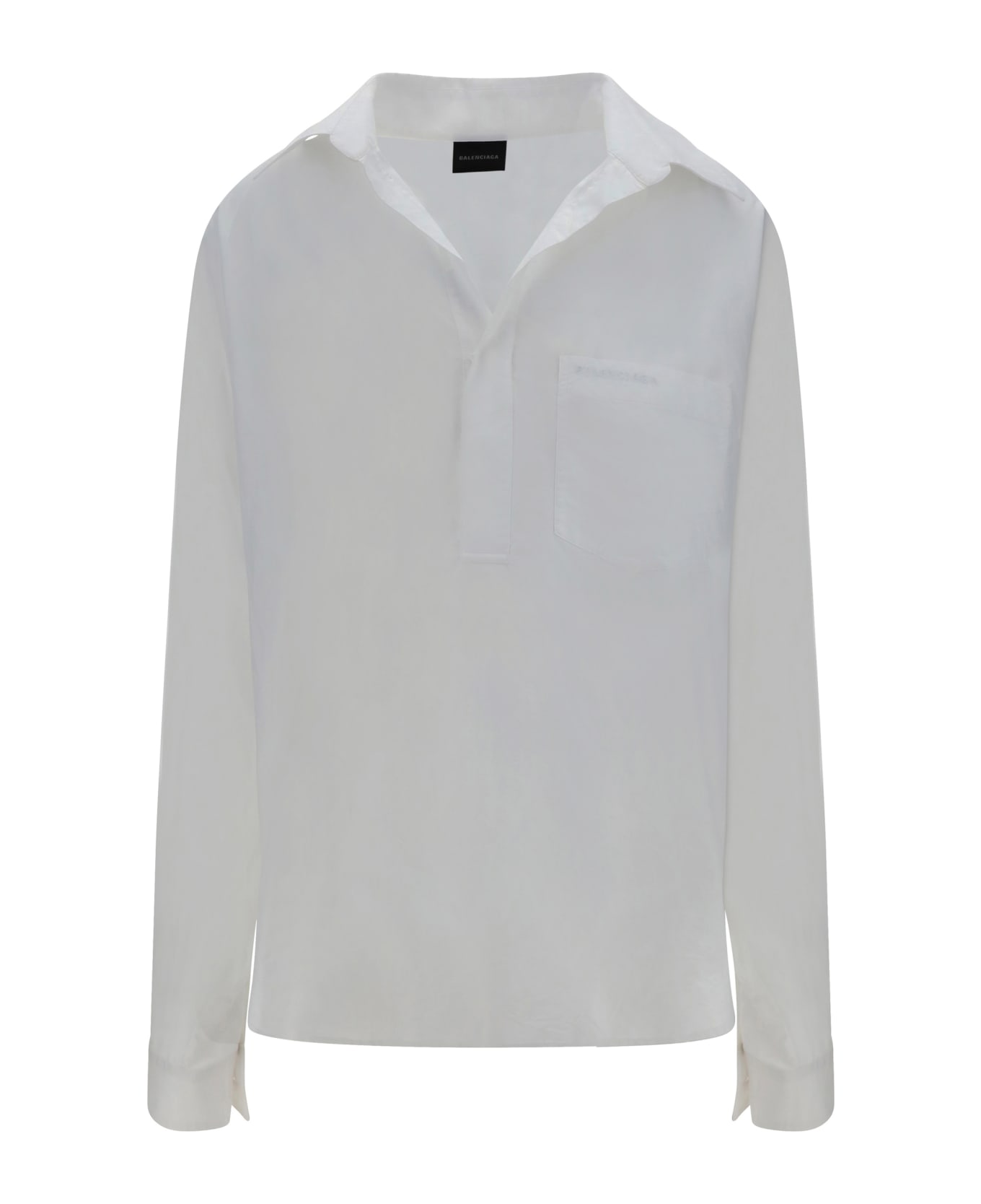 Balenciaga Crinkled Cotton Shirt - White