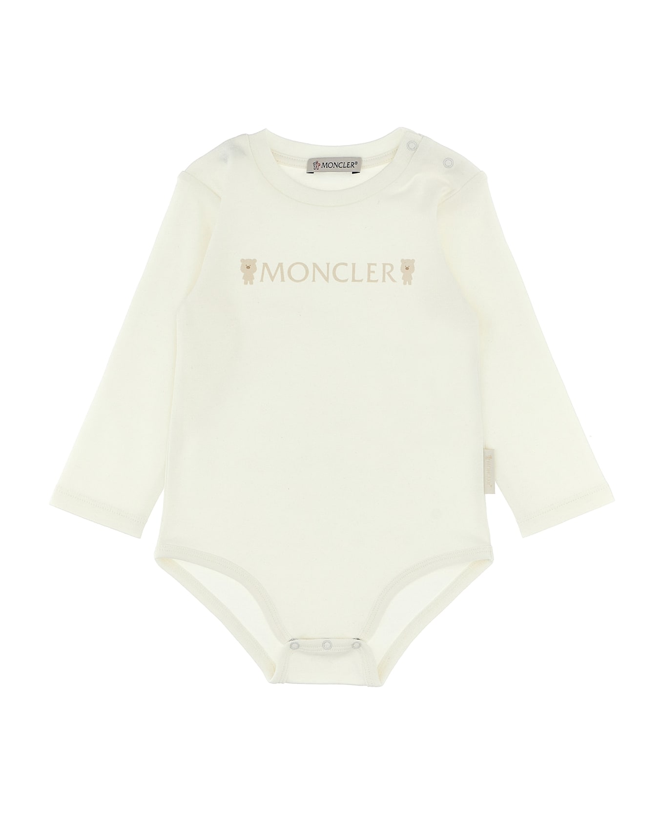 Moncler Baby Set Body + Leggings + Cap - White