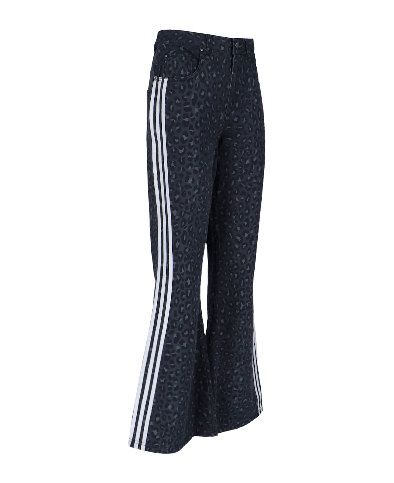 Adidas Logo Bootcut Jeans - Black  