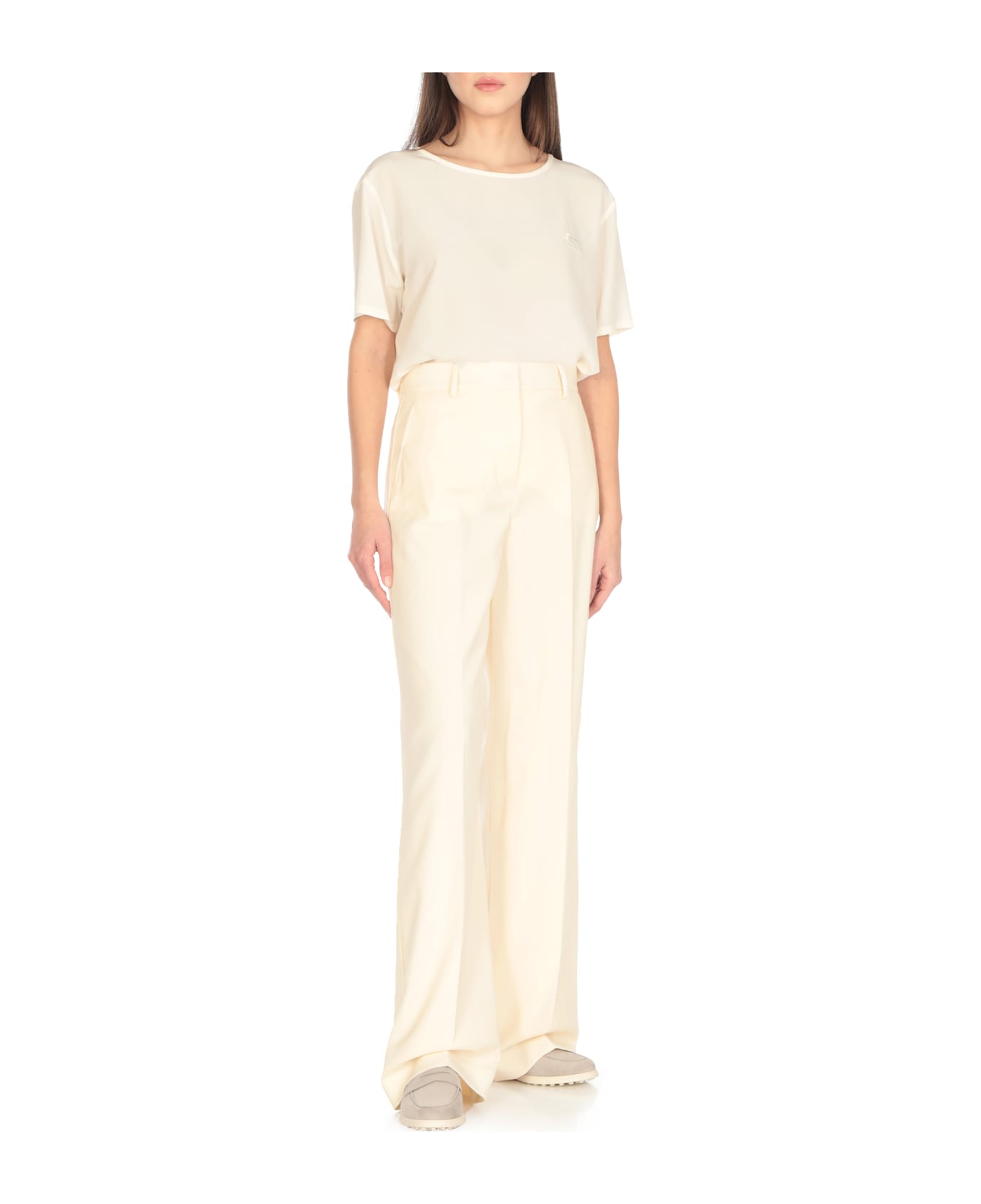 Tod's Suede Leather Loafers - Grey フラットシューズ