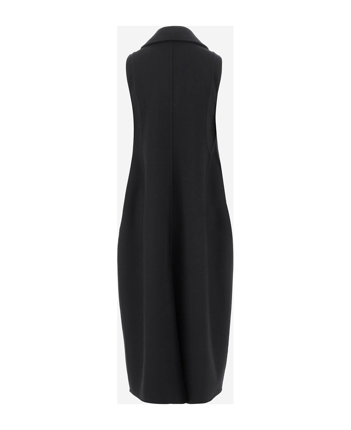 Jil Sander Virgin Wool Long Dress - Black