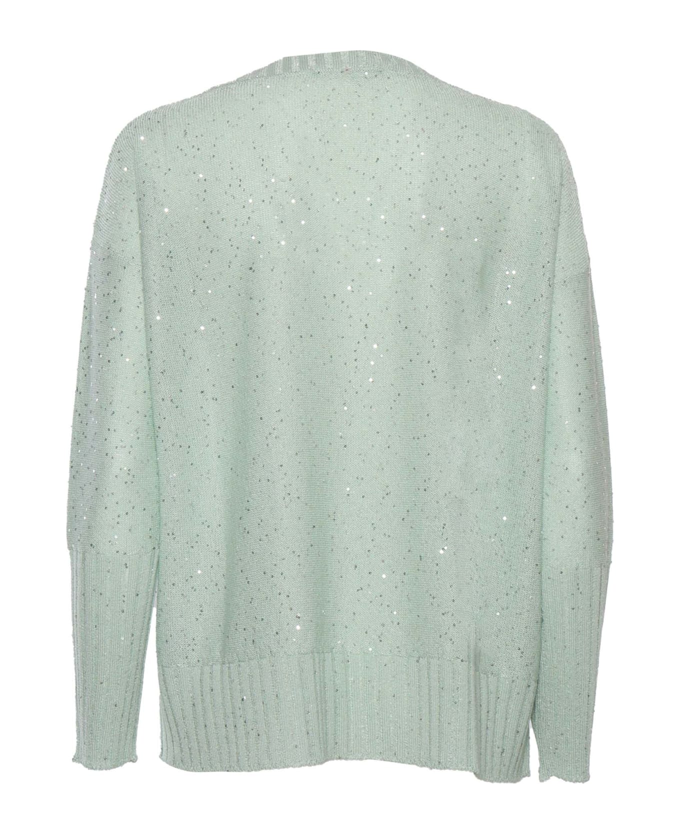 Lorena Antoniazzi Green Sweater - GREEN ニットウェア