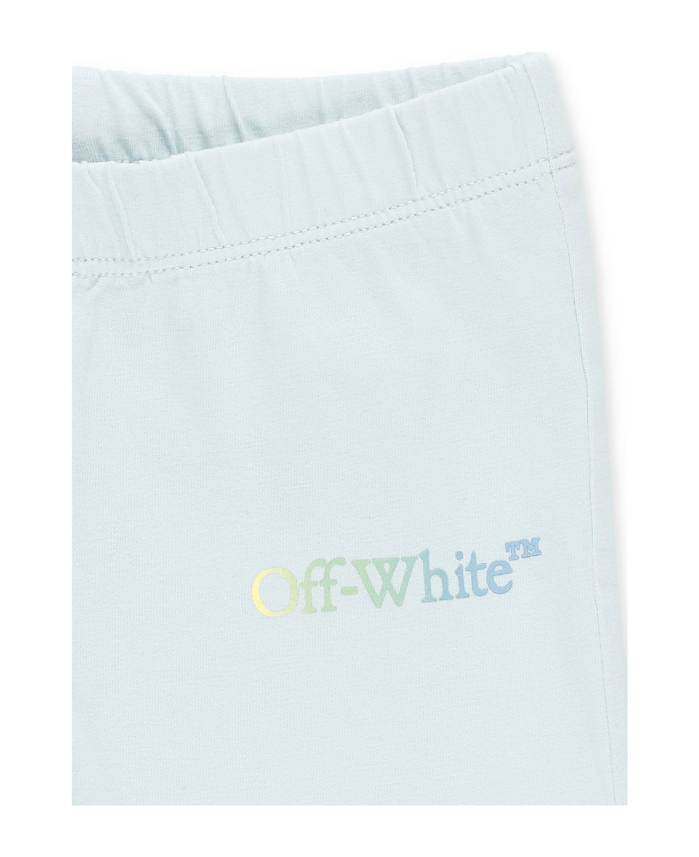 Off-White Two Pieces Jumpsuit With Logo - Light Blue