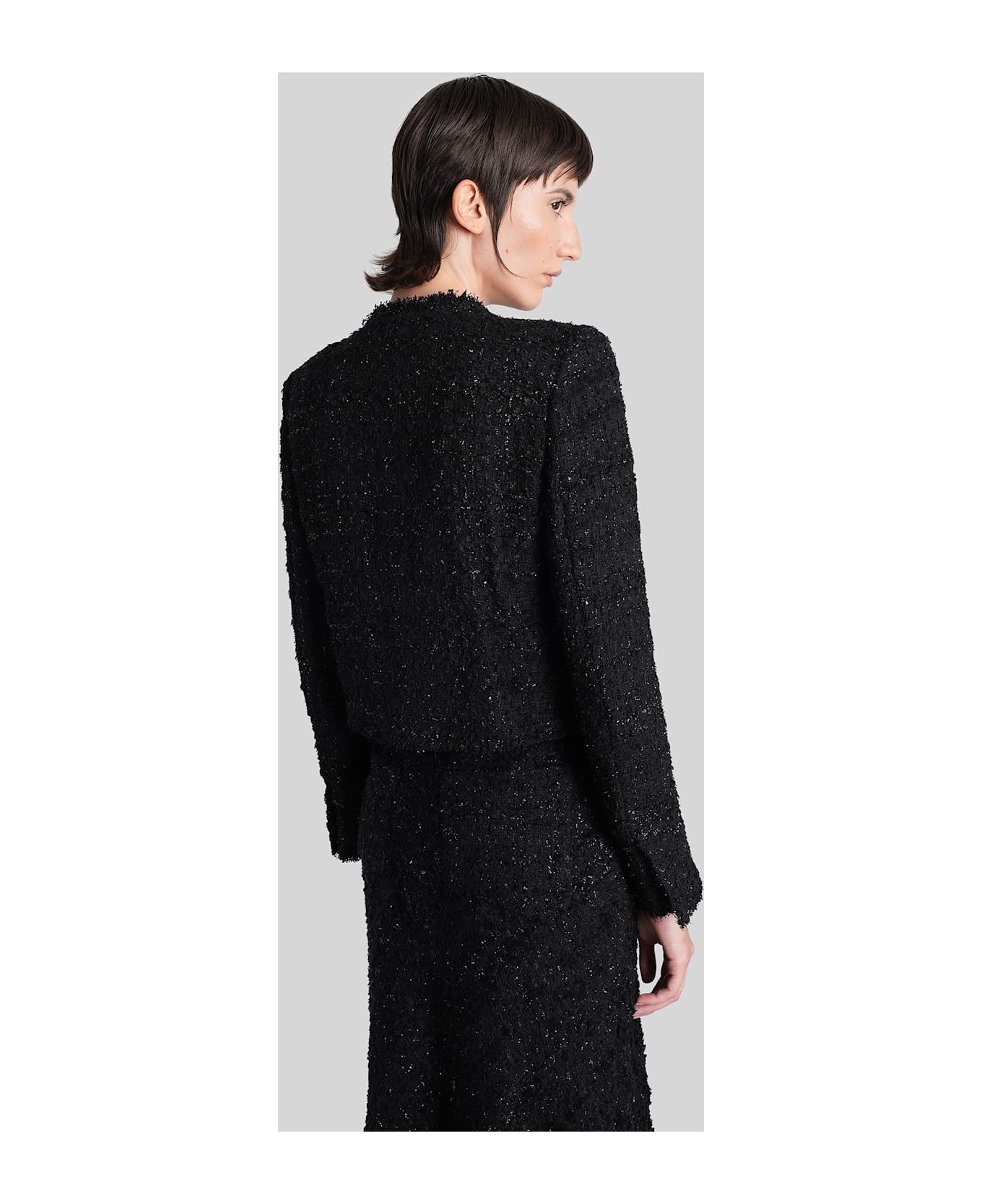IRO Safira Casual Jacket In Black Cotton - black