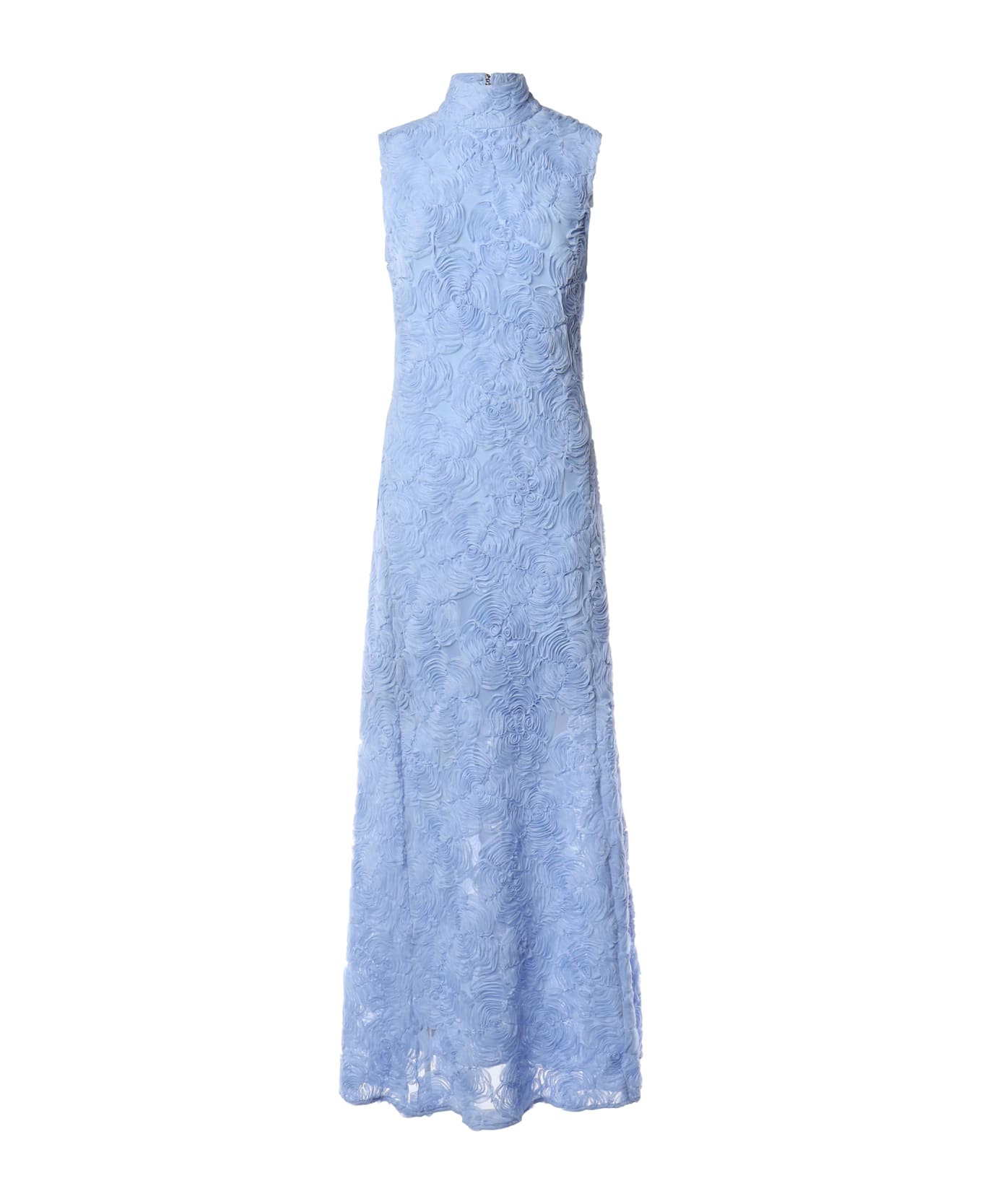 Rotate by Birger Christensen Flower Mesh Maxi Dress - Blue