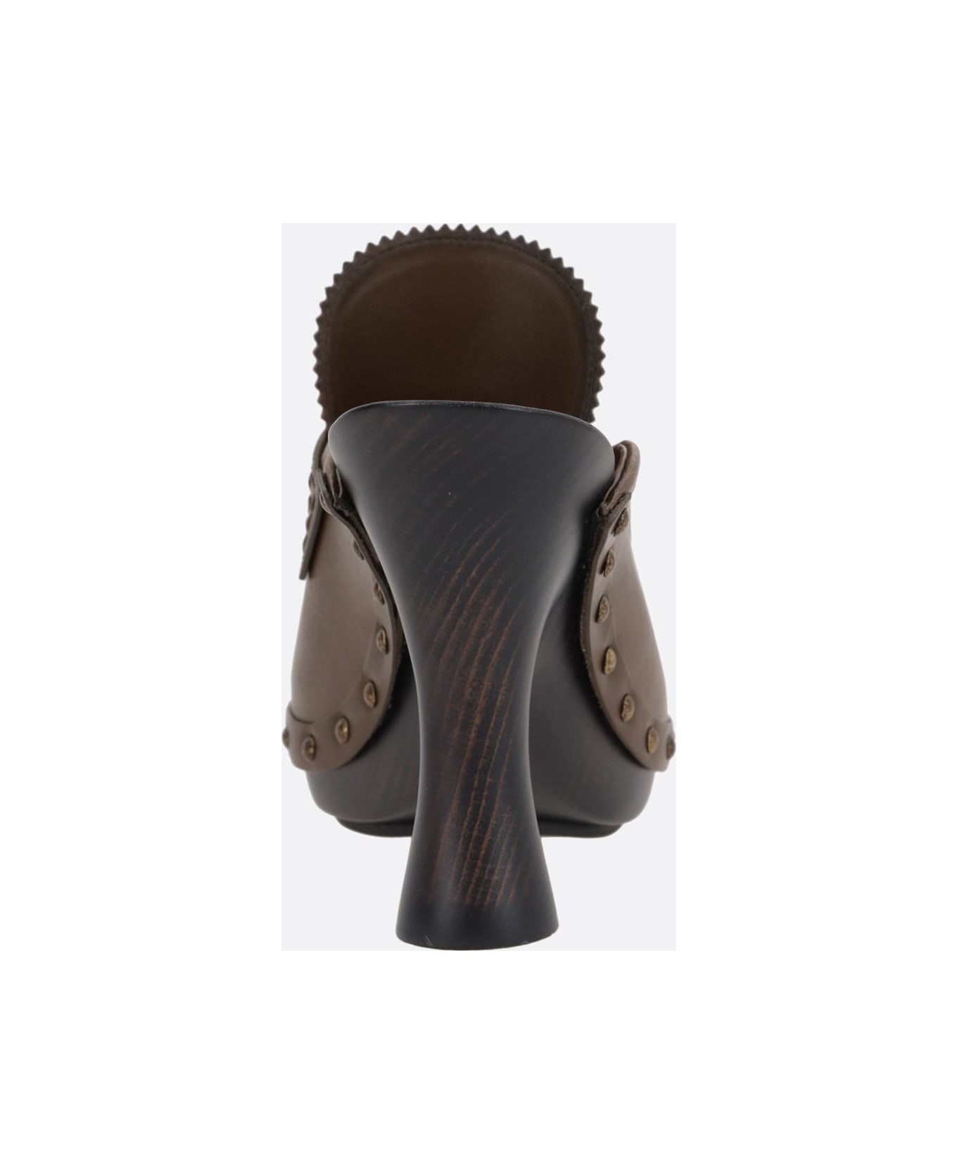 Burberry Potter Clogs In Smooth Leather - Brown