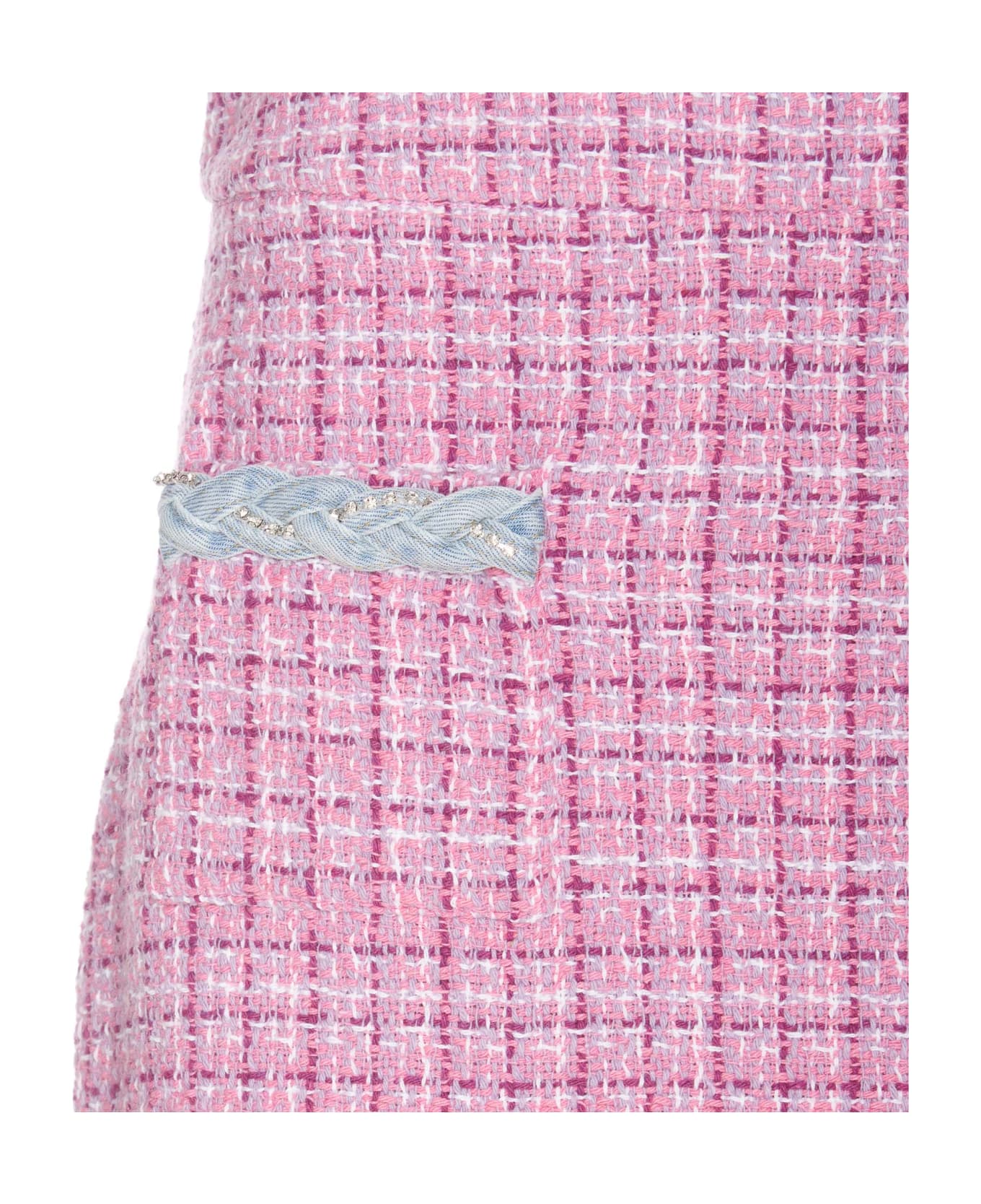 Liu-Jo Boucle' Mini Skirt - Pink