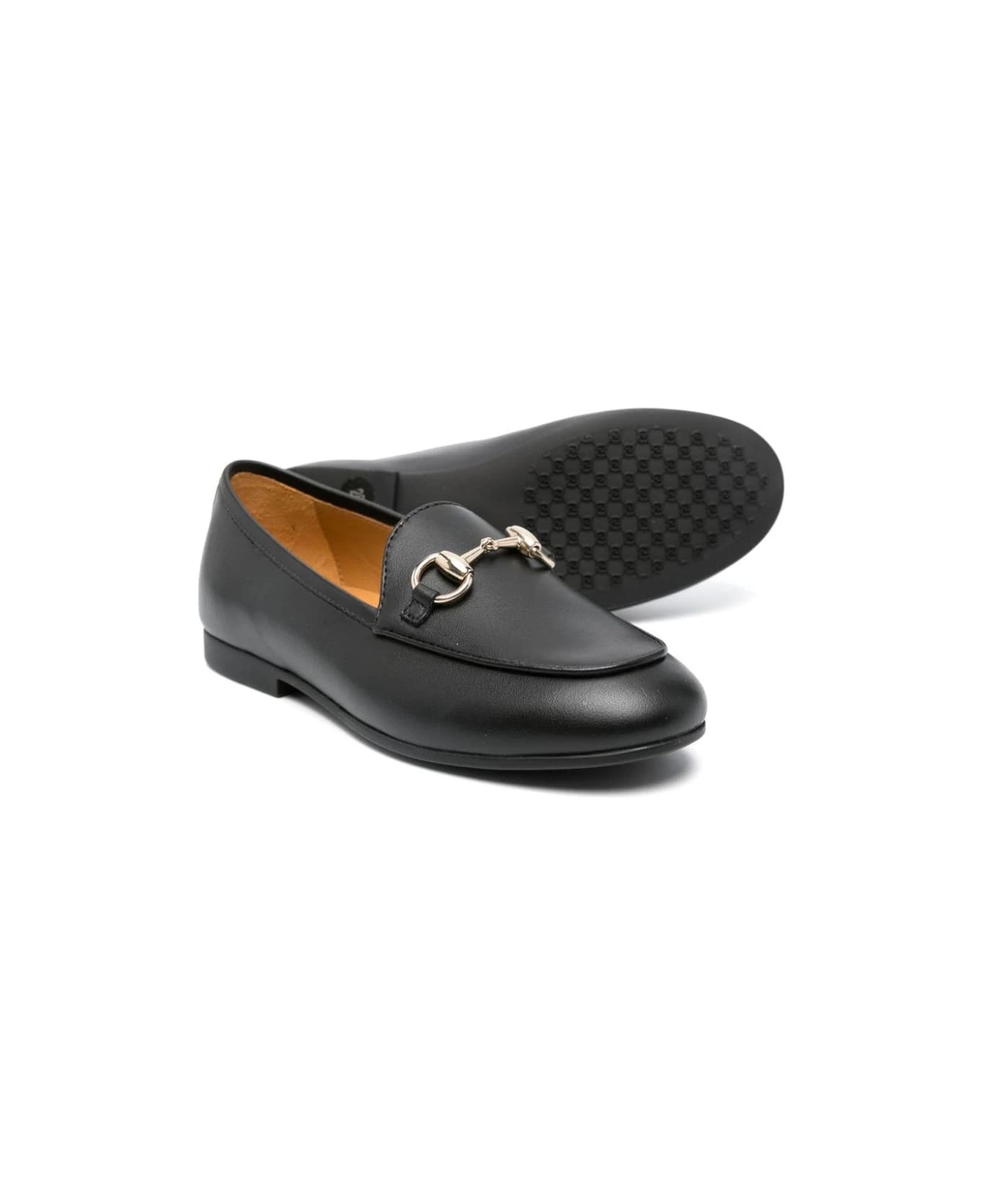 Gucci Black Leather Loafers With Horsebit