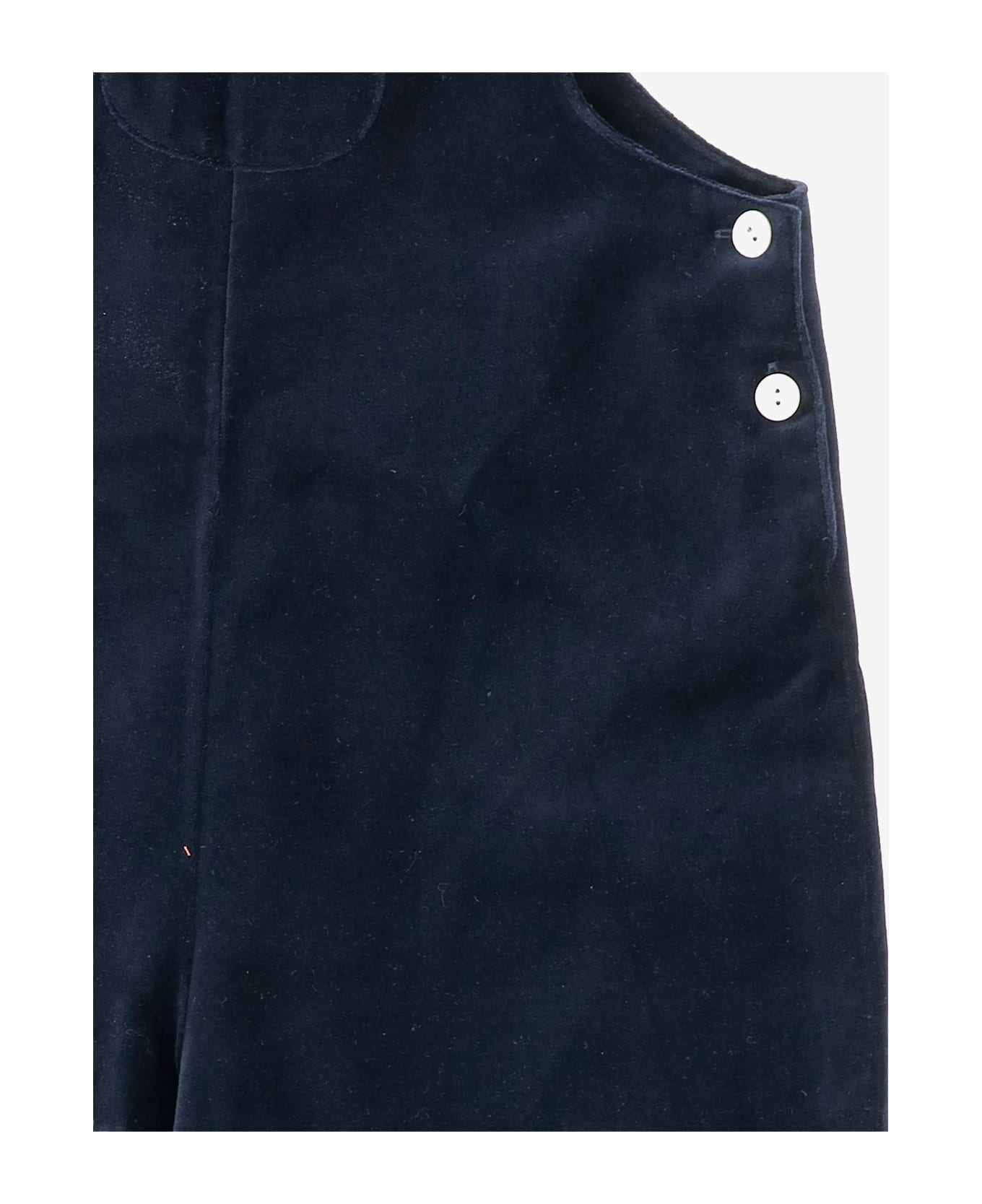 Nicoletta Fanna Ribbed Velvet Dungarees - Blue