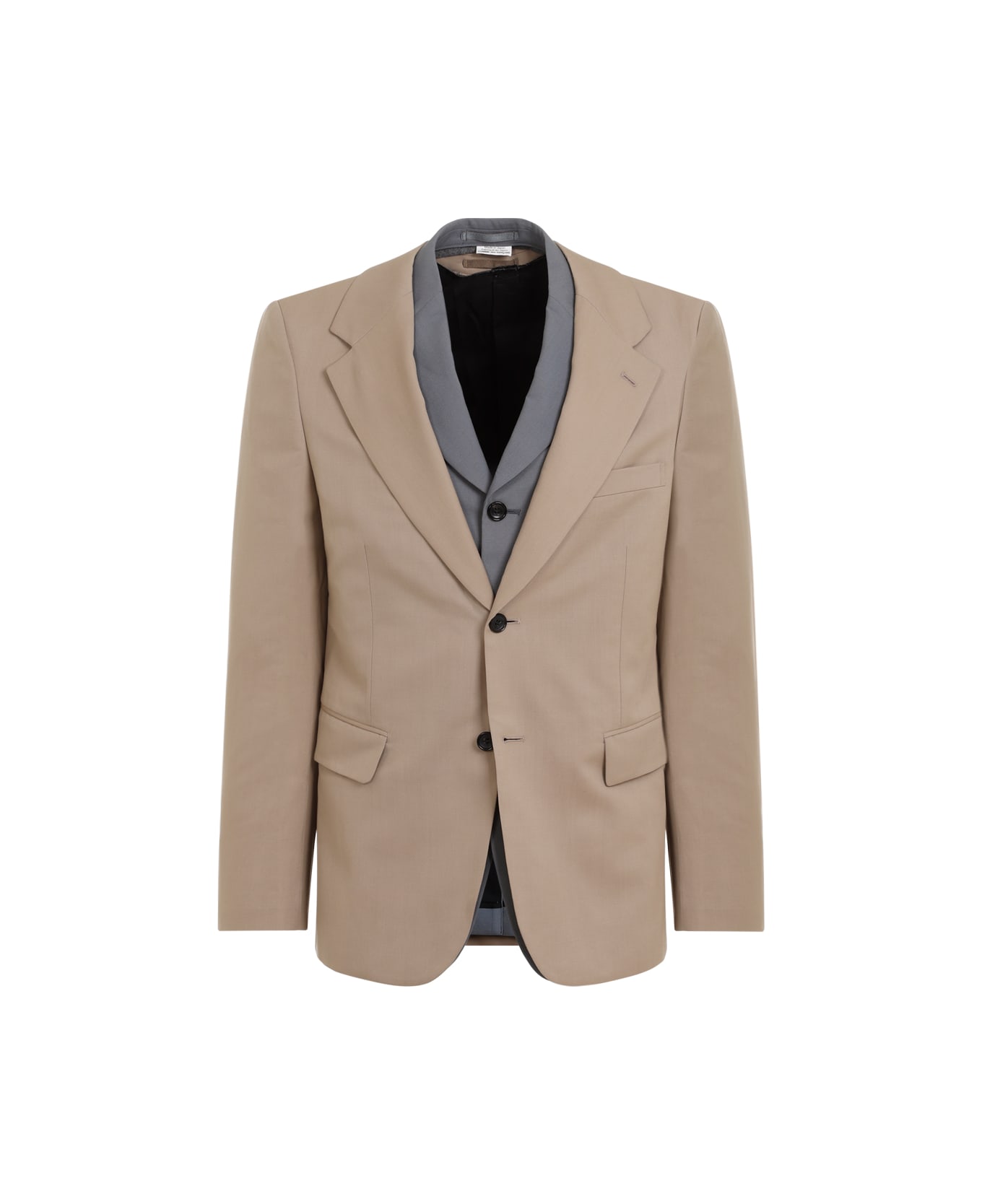 Comme Des Garçons Homme Plus Wool Jacket - Gray Beige