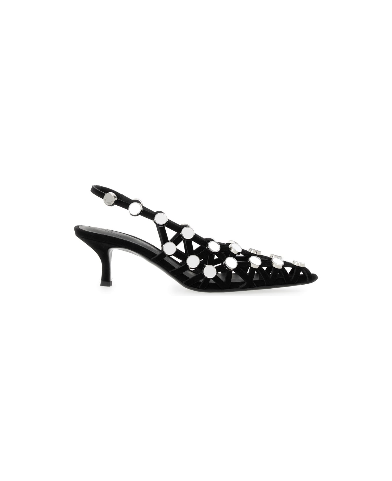 The Attico Slingback 
grid
 - Black