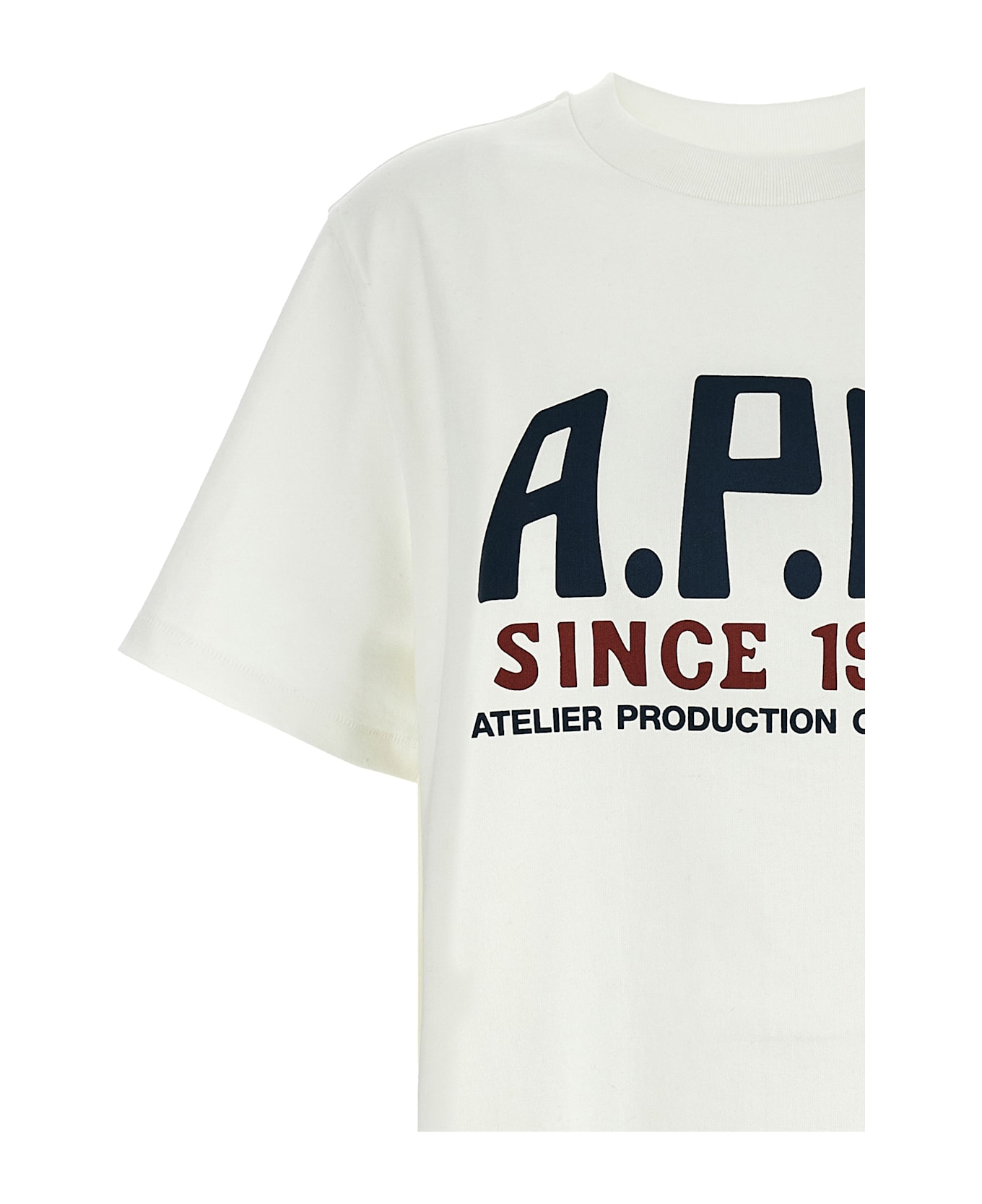A.P.C. Logo Print T-shirt - WHITE