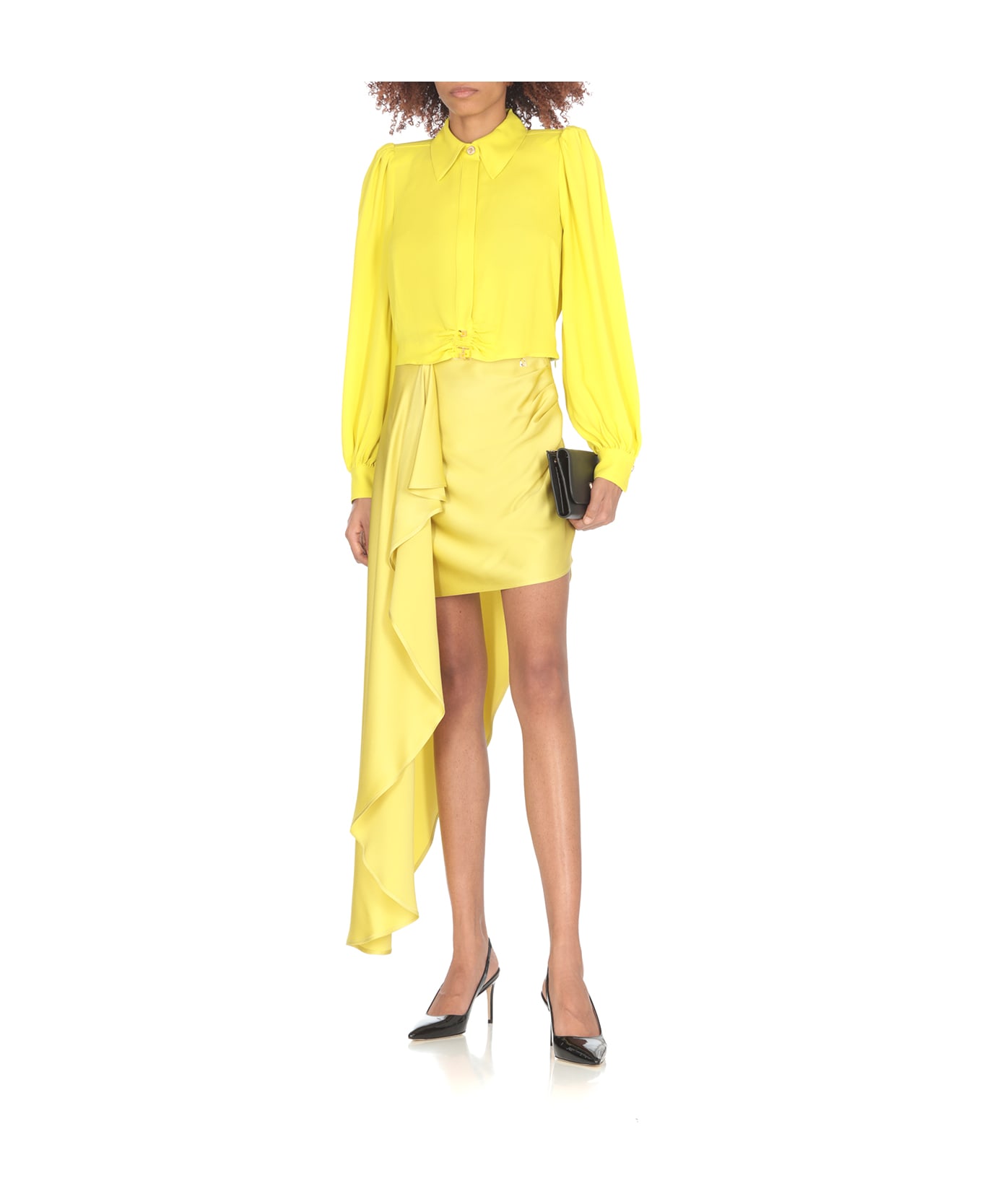 Elisabetta Franchi Crepe Miniskirt Elisabetta Franchi - Yellow スカート