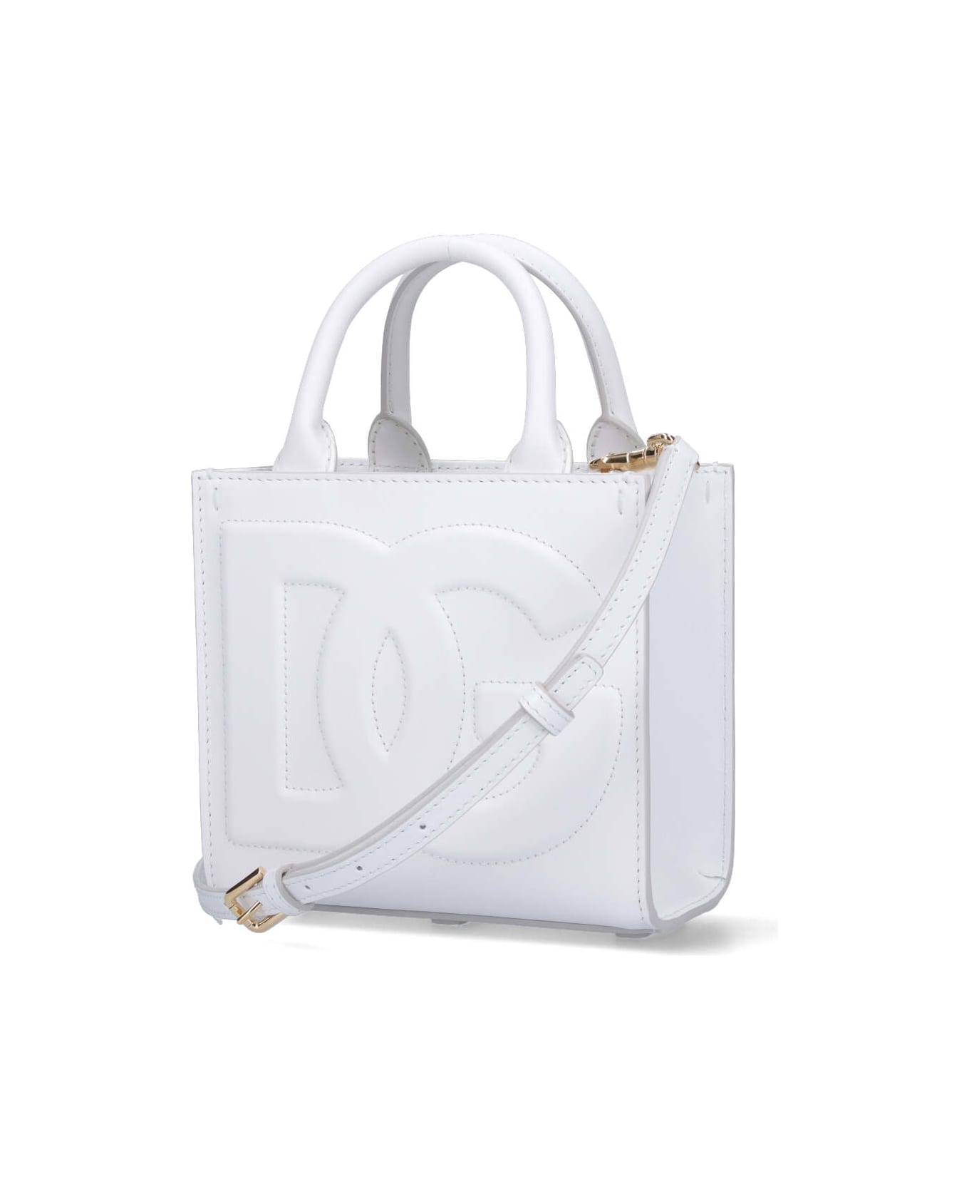 Dolce & Gabbana 'dg' Mini Tote - White