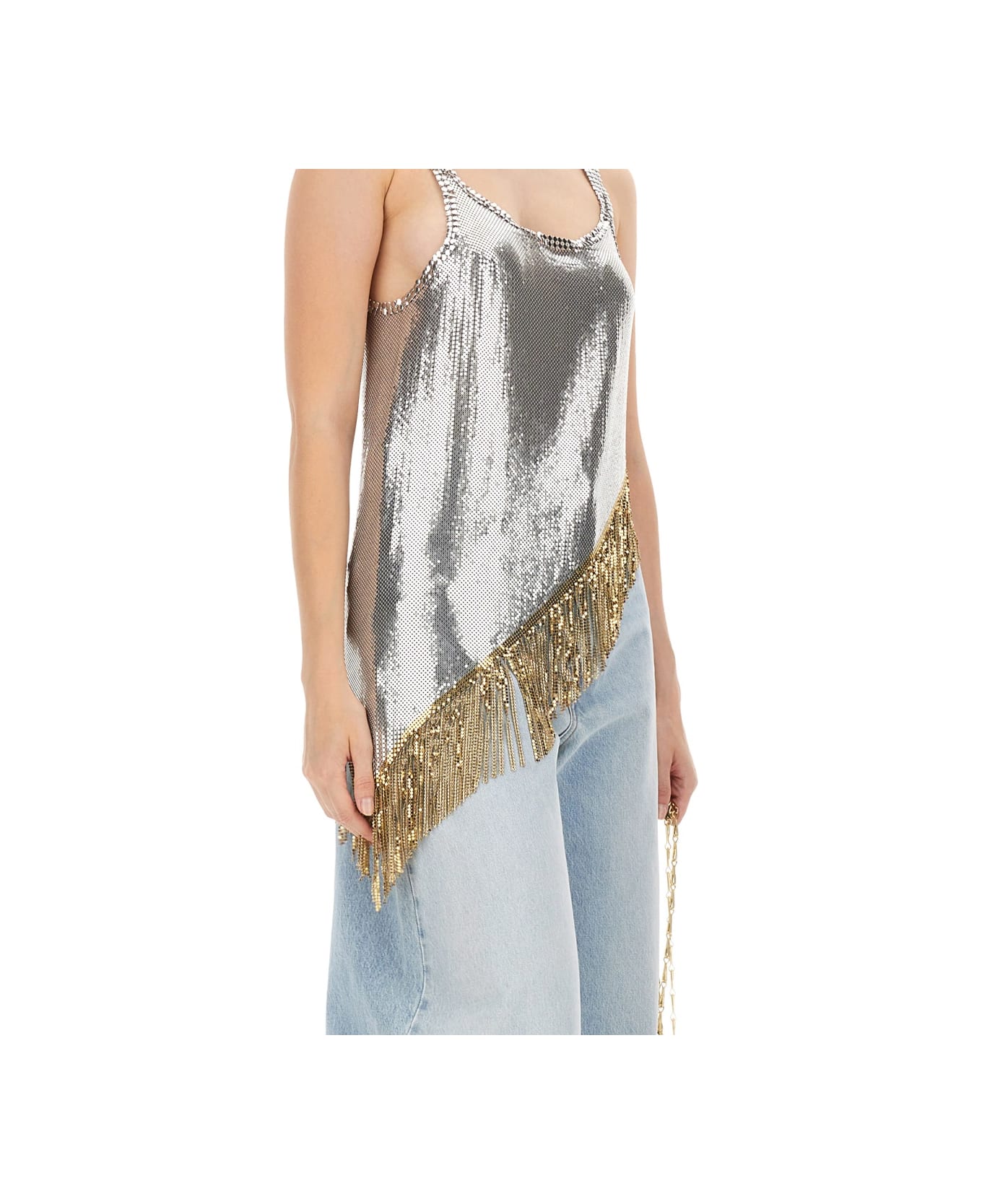 Paco Rabanne Top With Bangs - SILVER