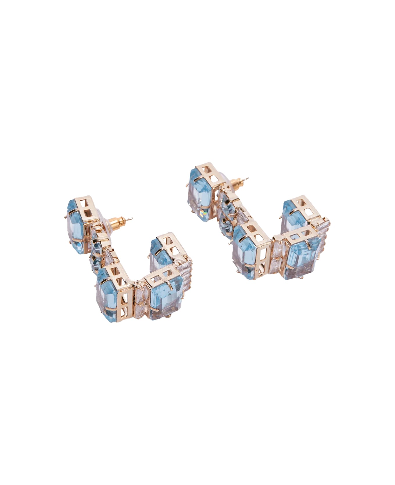 Ermanno Scervino Earrings With Light Blue Stones - Blue